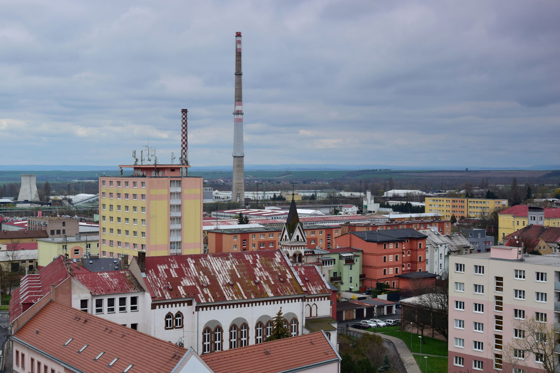 Chomutov – bývalý kostel svatého Kříže z Hvězdárenské věže