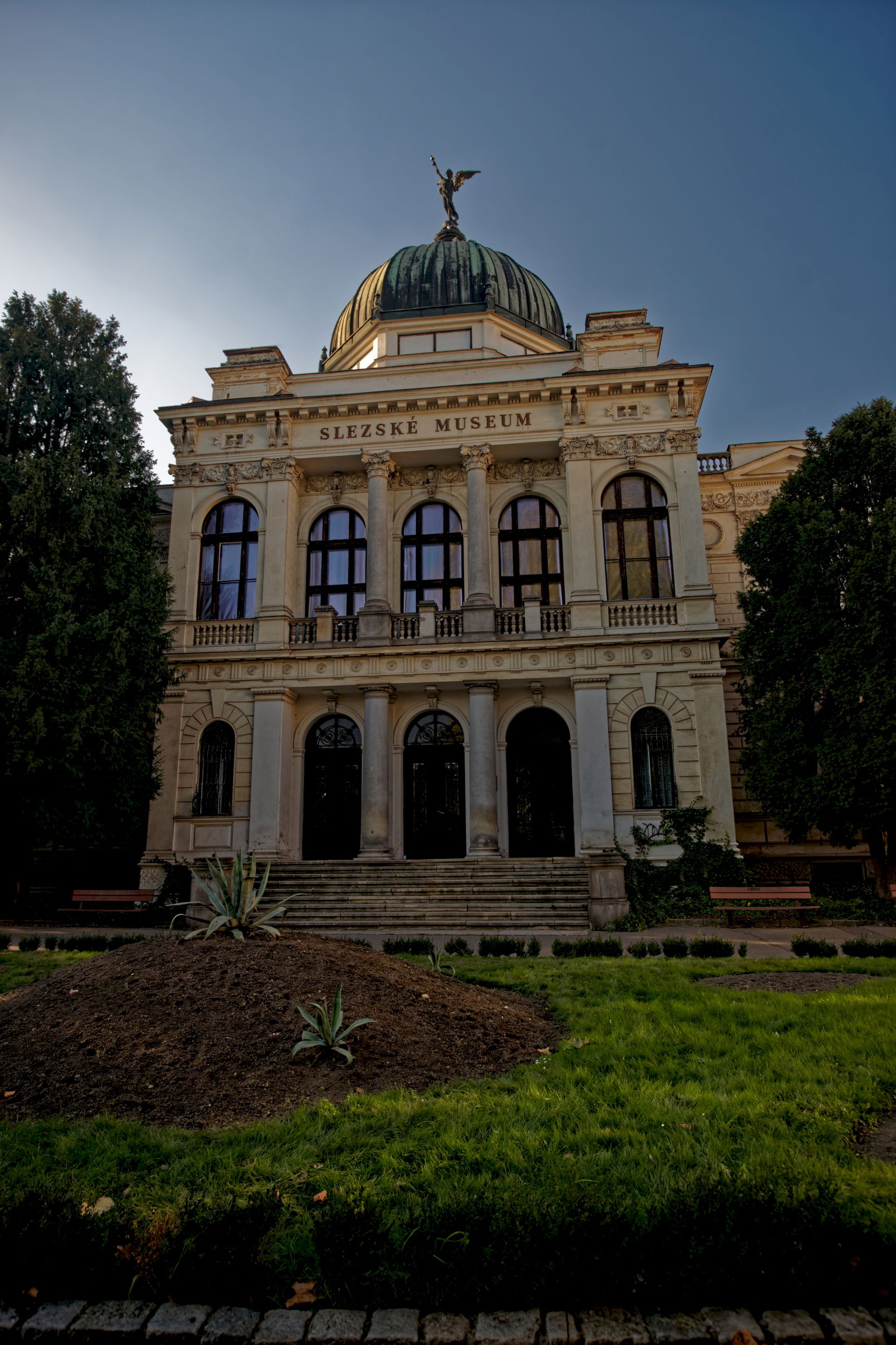 Opava - Sady U Muzea - View WNW on Slezské zemské muzeum Opava …
