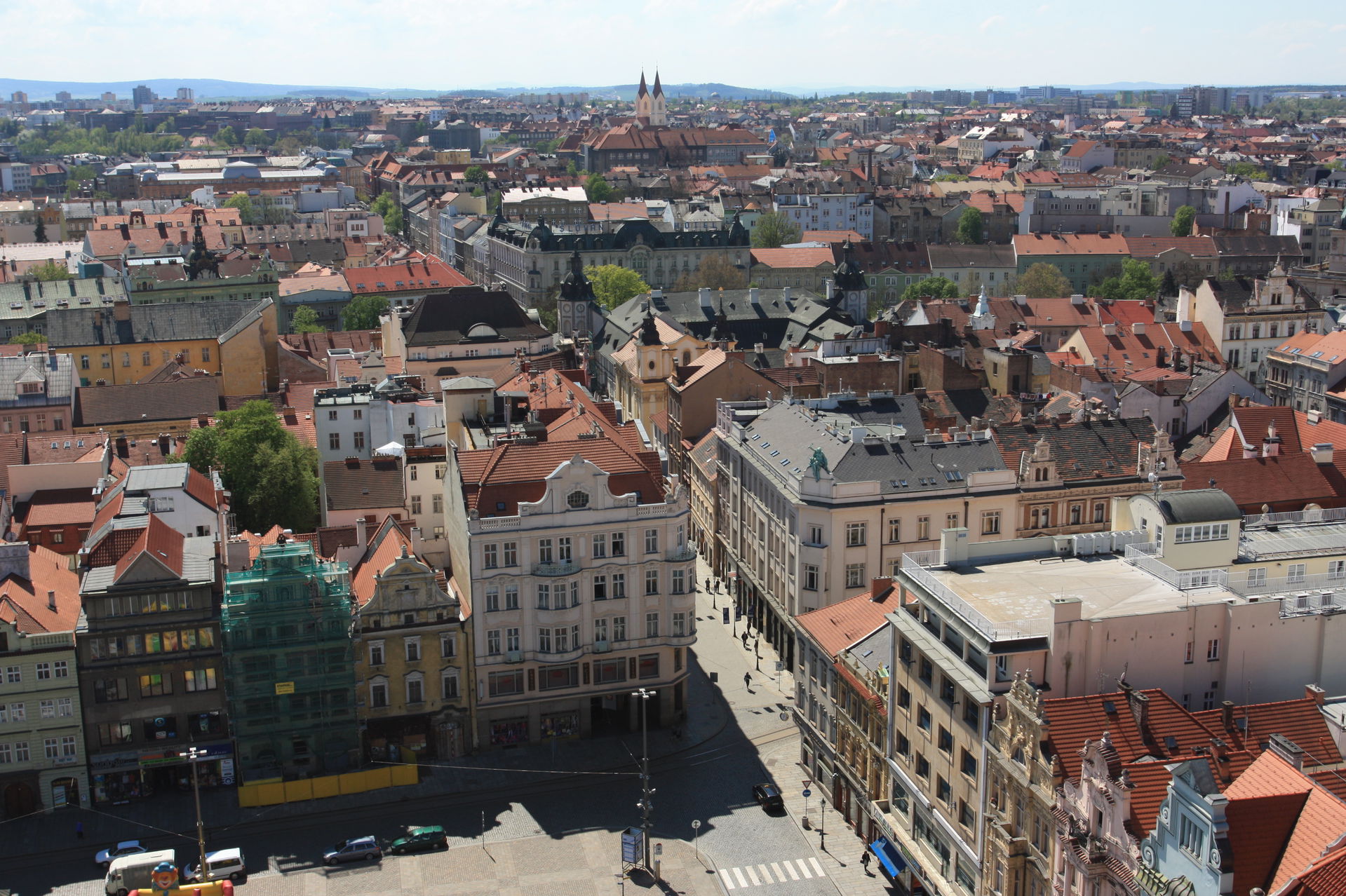 Plzen (Pilsen) city view.