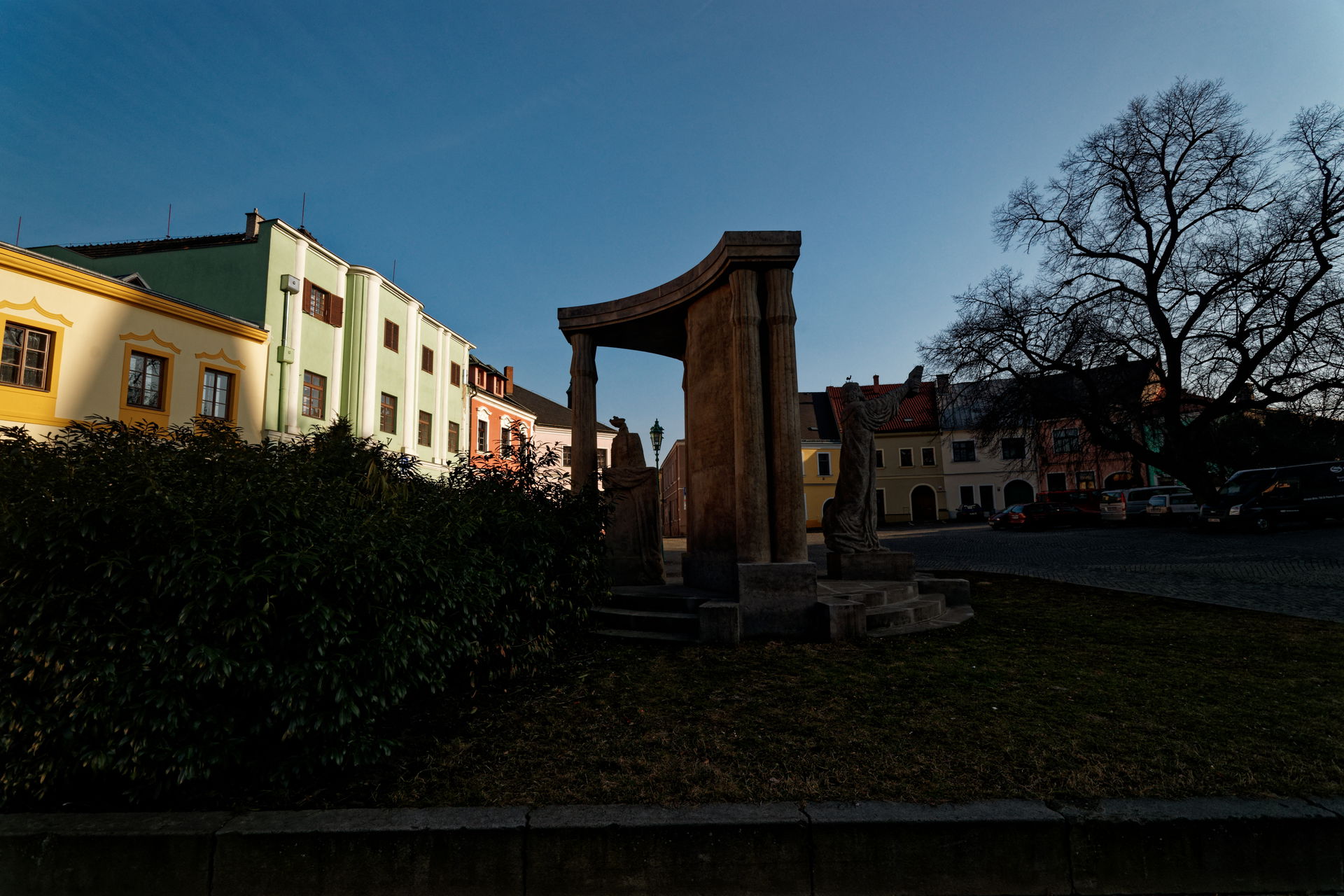 Přerov - Horní náměstí - View SSE on Jan Blahoslav Memorial 192…