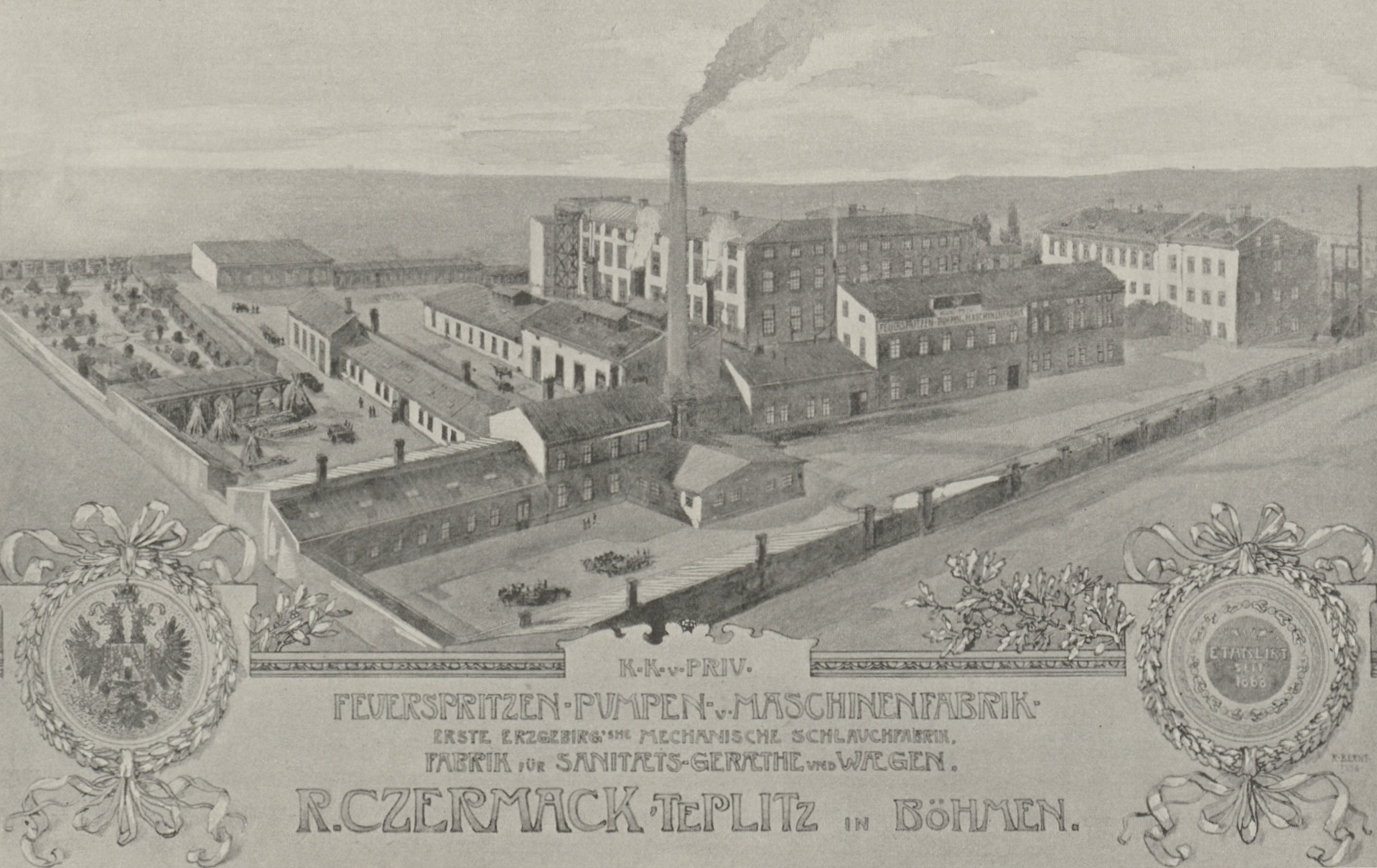 R. Czermack Machine Factory, Teplice (Teplitz) in Bohemia (1896)