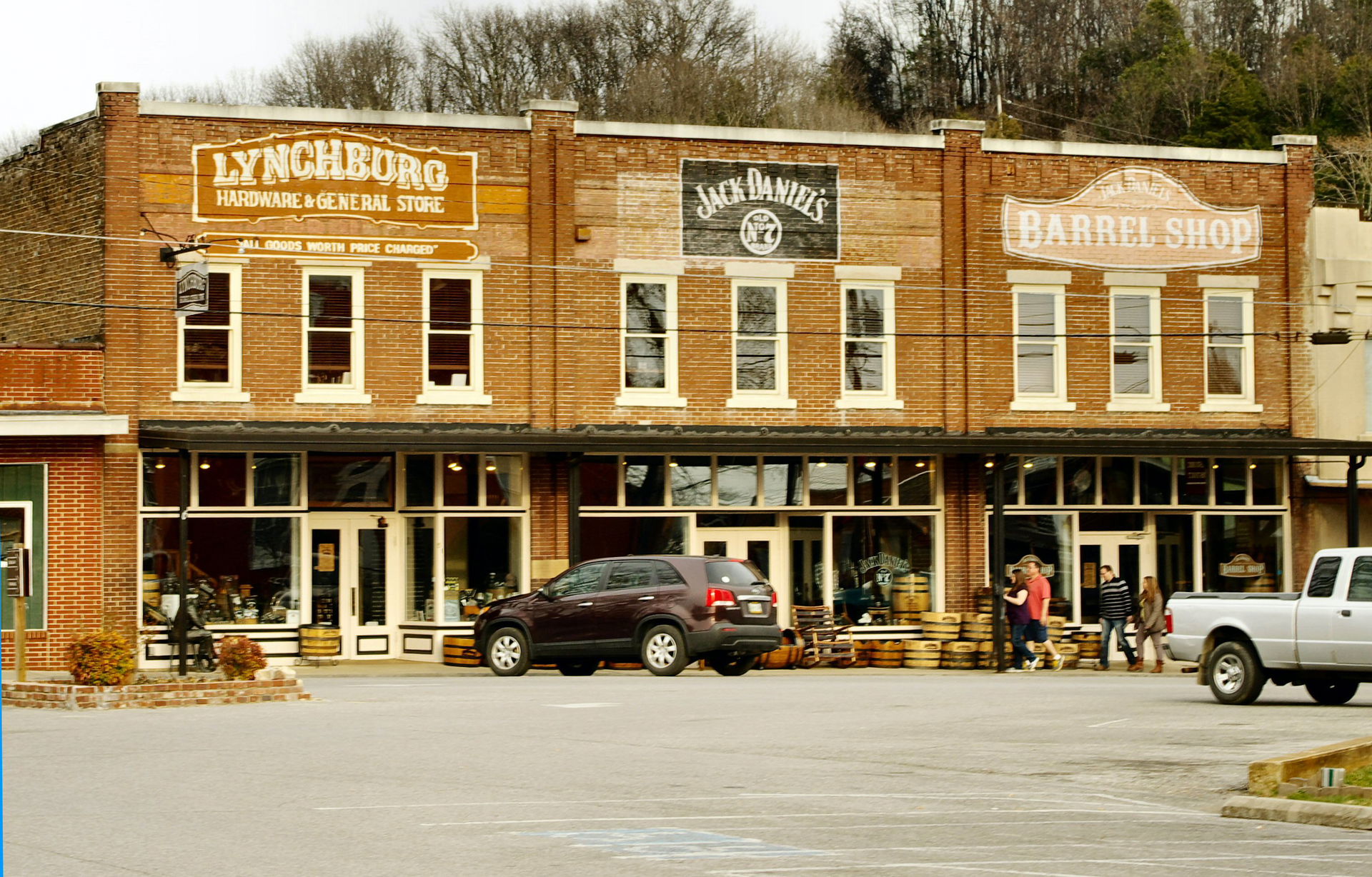 Commercial block on the courthouse square in Lynchburg, Tenness…