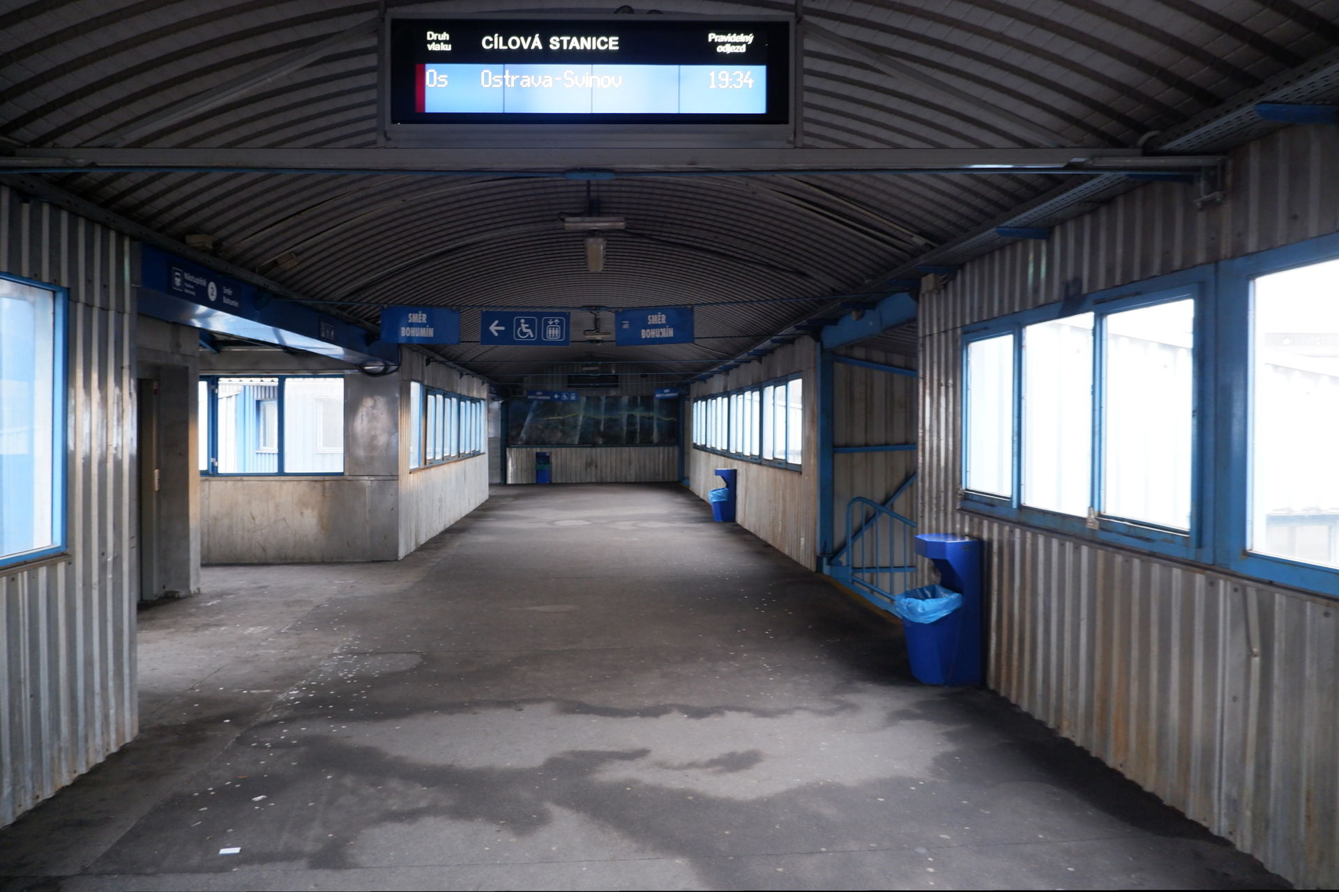 Footbridge of Třinec train station