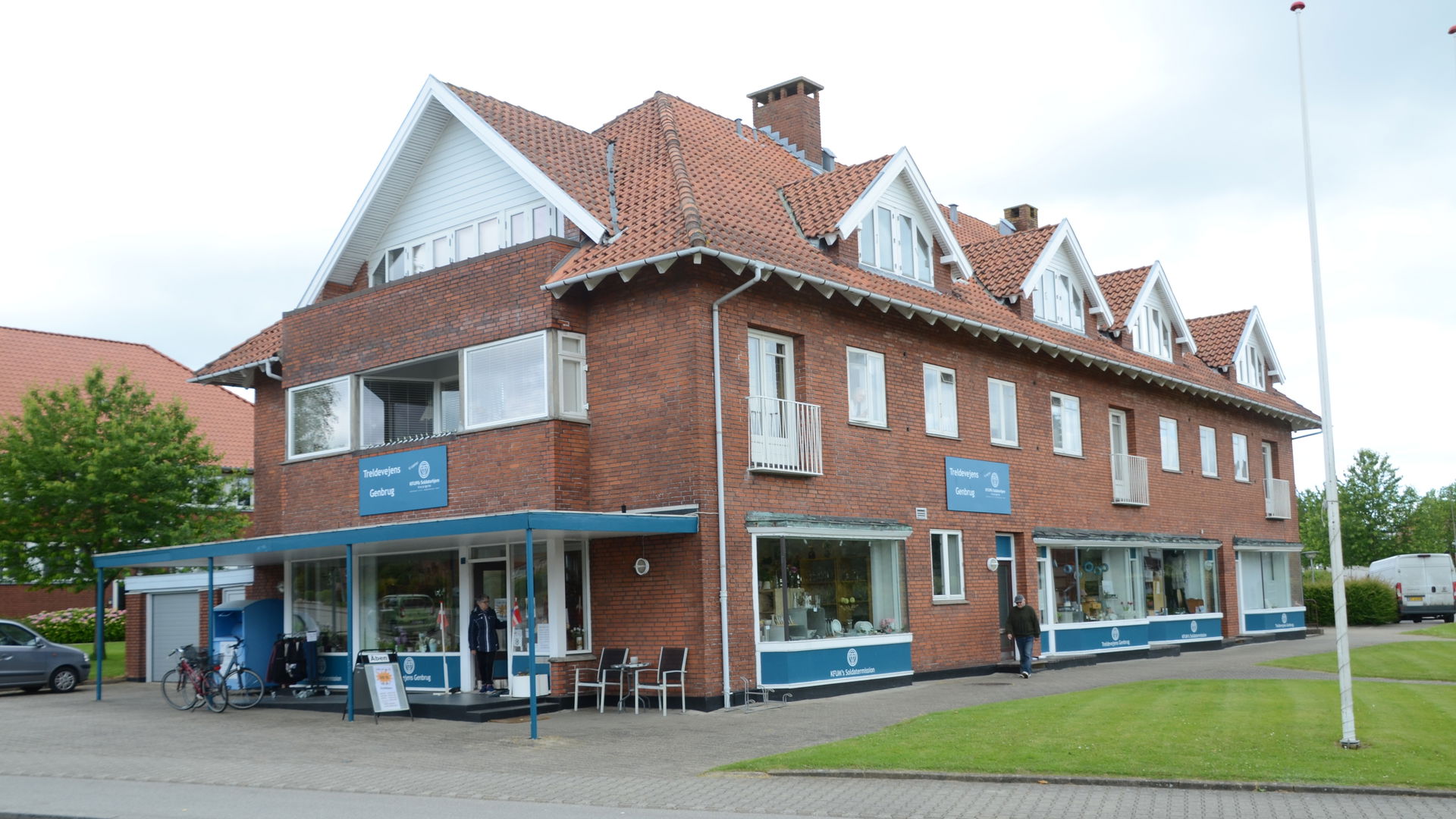 Bygning udenfor Fredericias Vold med indgang fra 6. Julivej