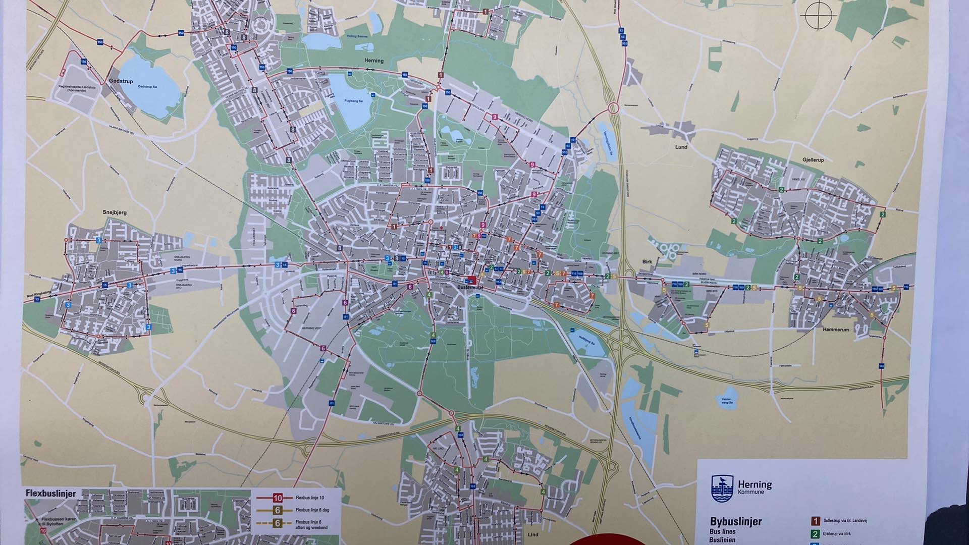 Bybusruter i Herning, Danmark: Taget på Herning Station