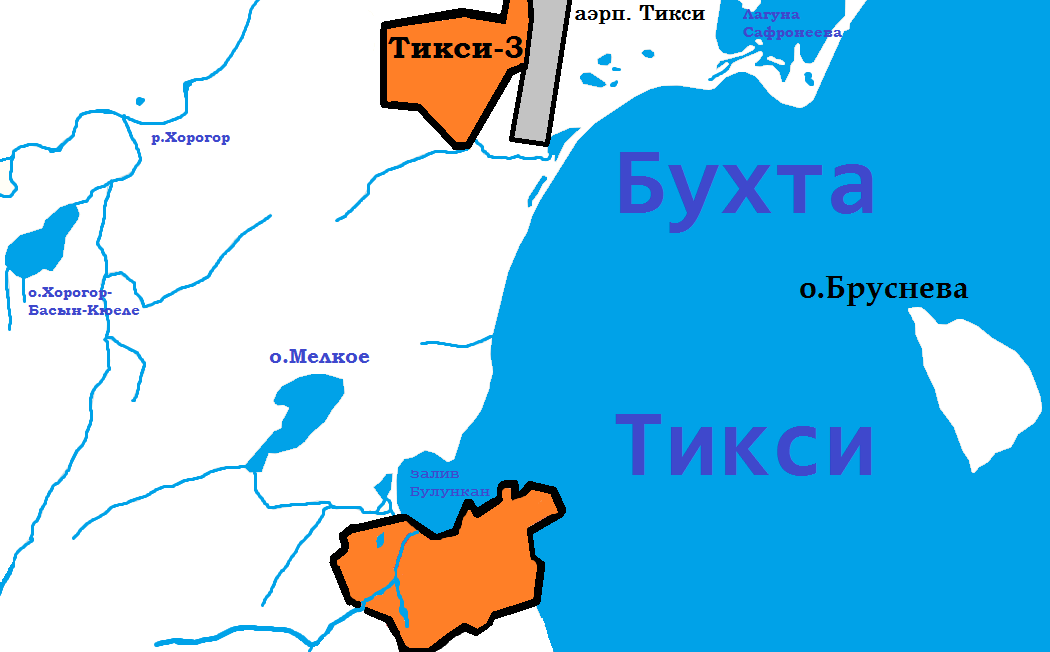 Map of Tiksi (Russia)