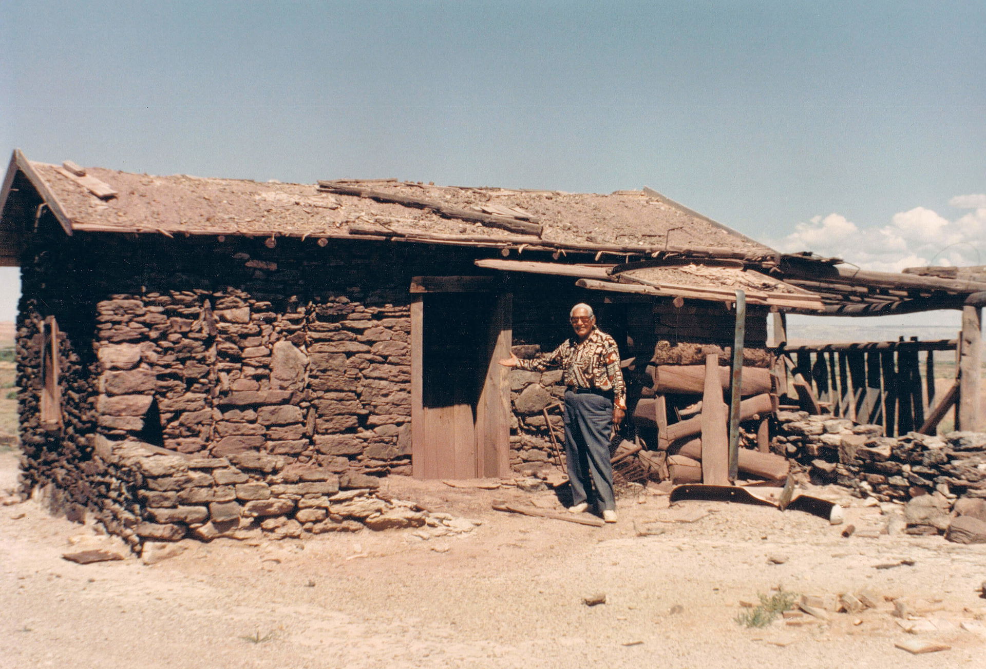Carl Nelson Gorman stands outside the house in which he was bor…