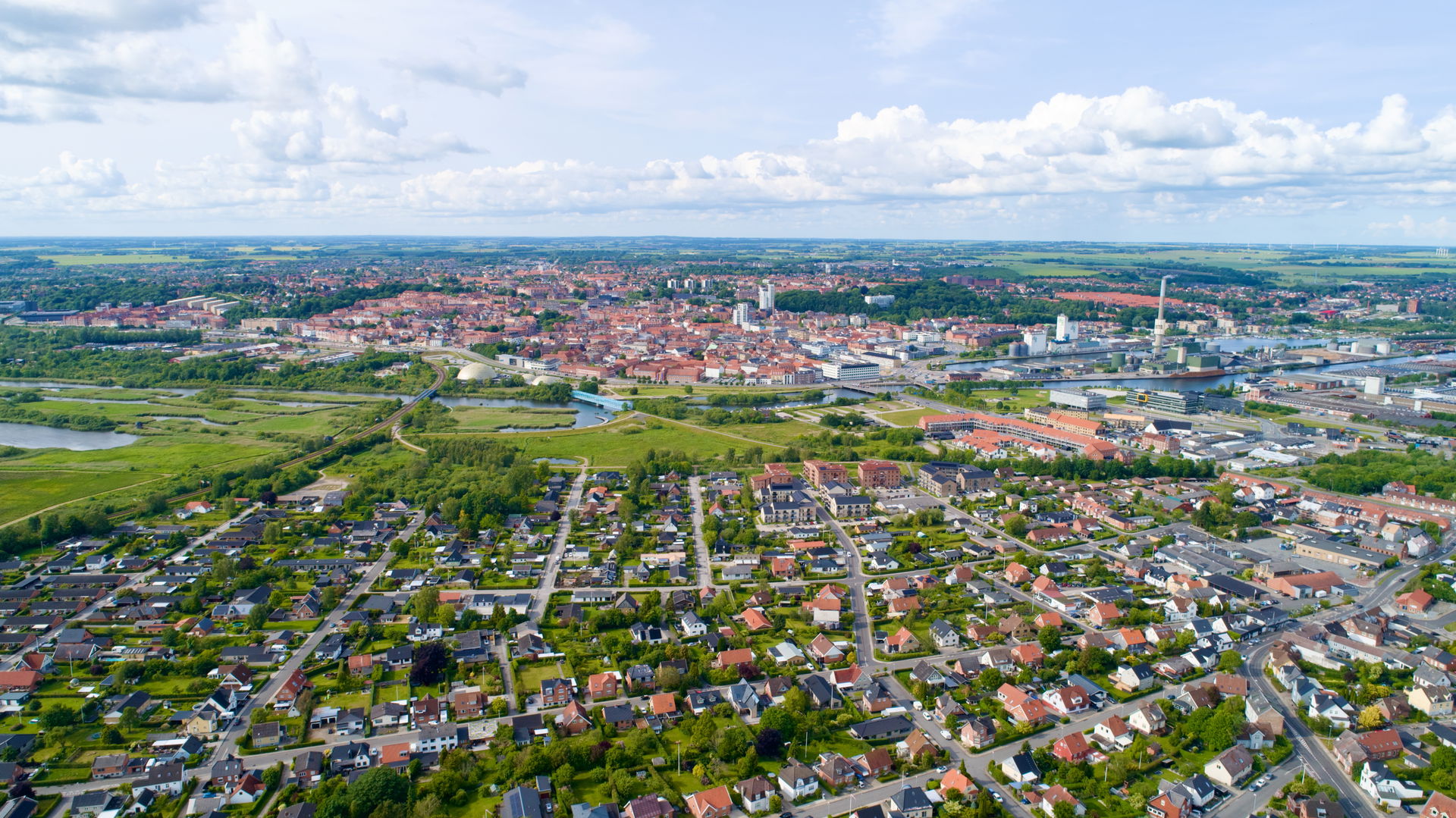 Randers set fra syd