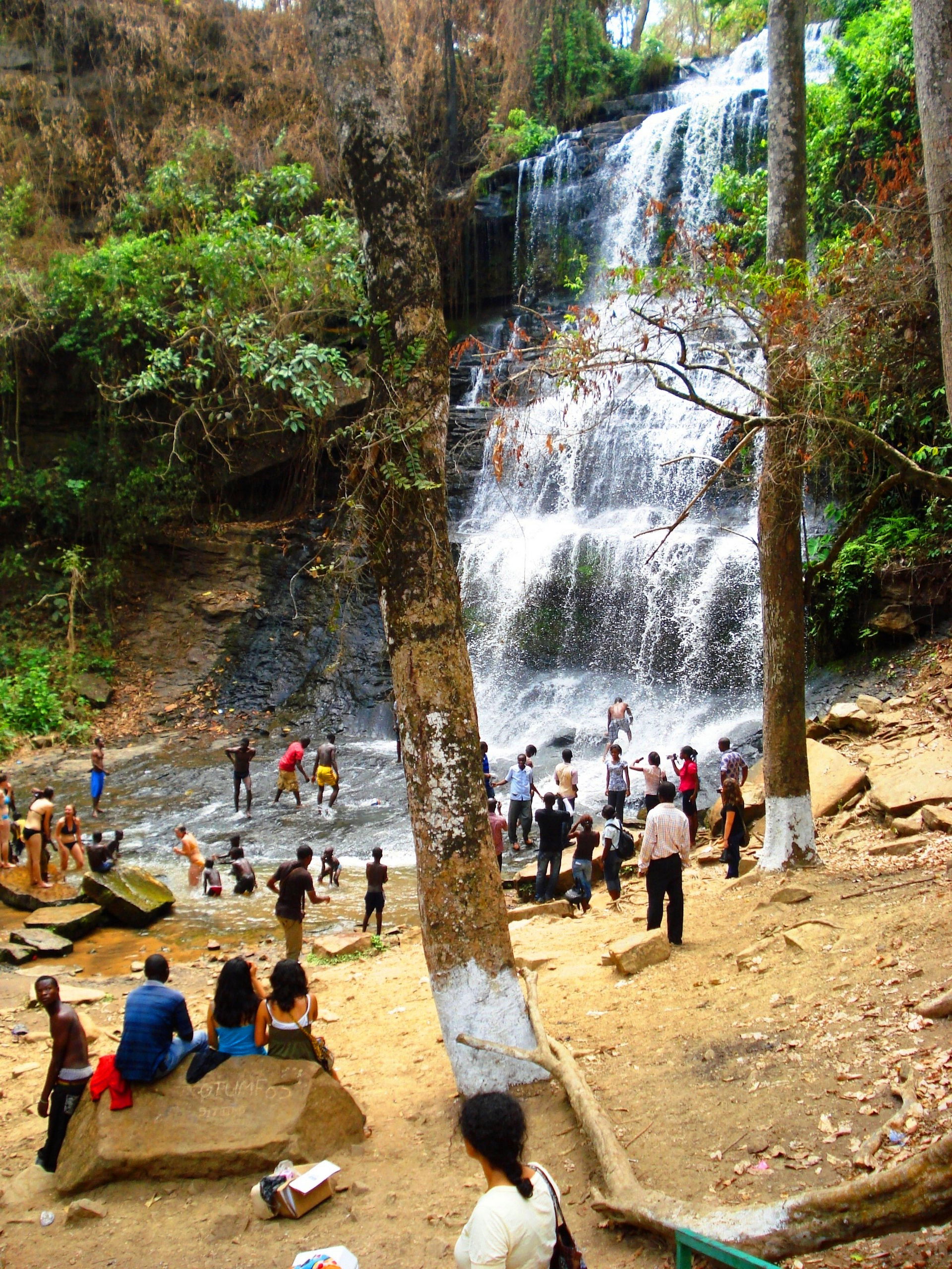 The Pumpu River falls about seventy (70) metres down to create …