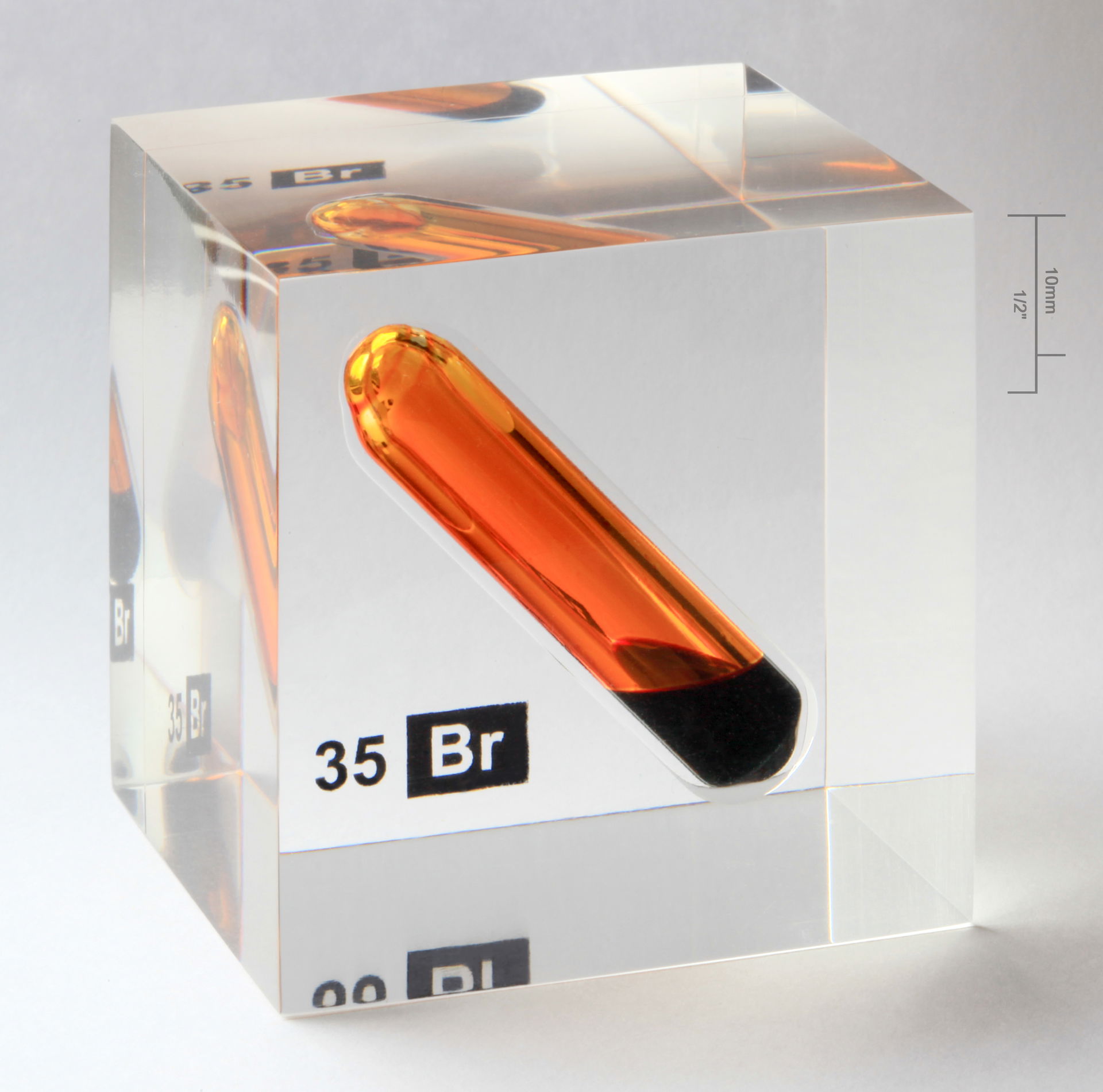The chemical element bromine, purity 99,8%, amount ~2g, sealed …