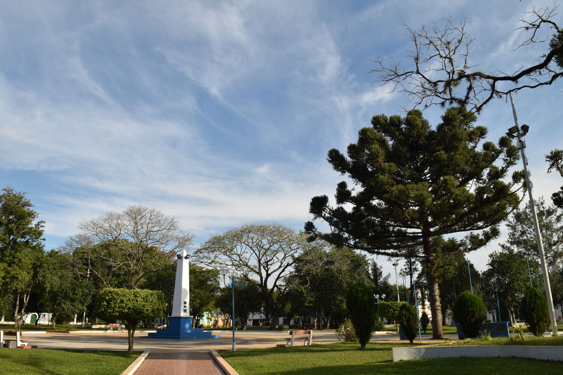 Plaza 25 de Mayo en San Javier, Misiones, Argentina.