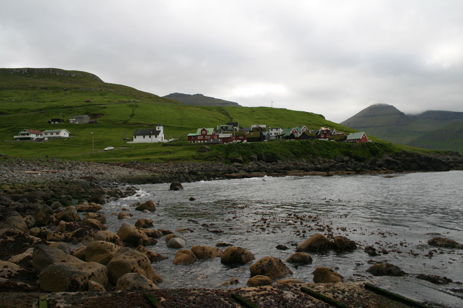 The western part of the village Elduvík in the faroe islands.