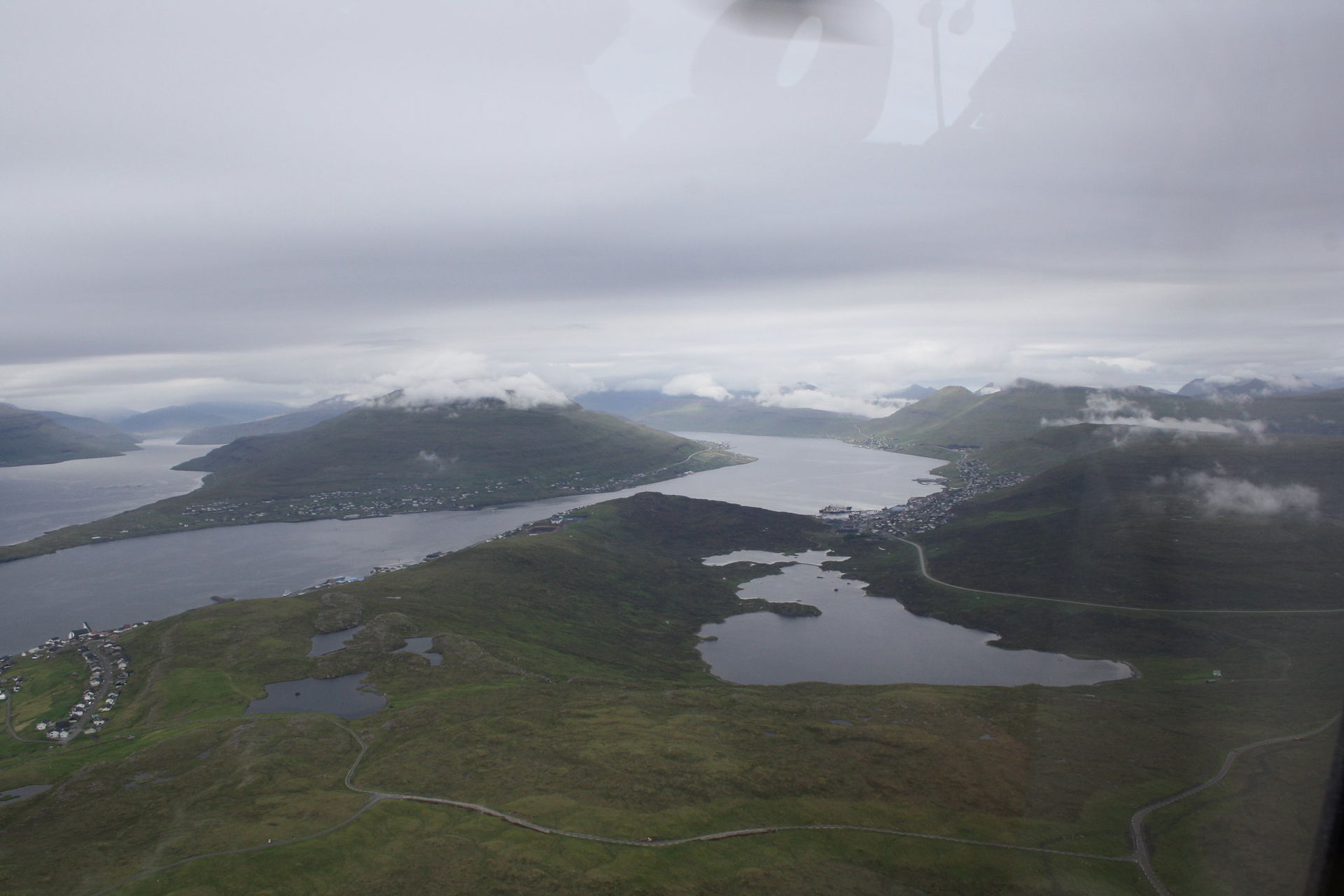 Aerial picture of the Skálafjørður, looking from Toftir (footba…