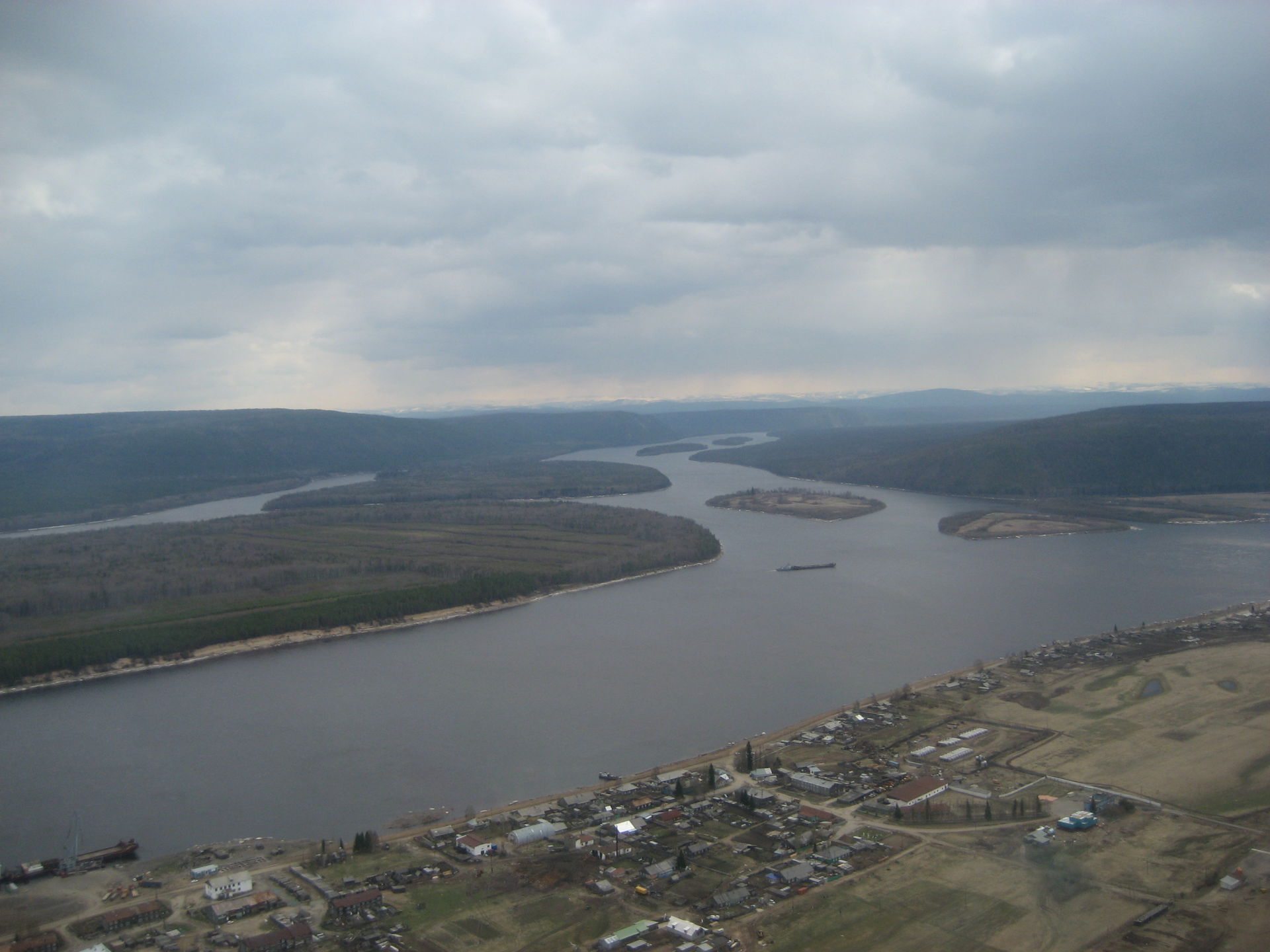 View of Vitim (Sakha, Siberia, on the River Lena)