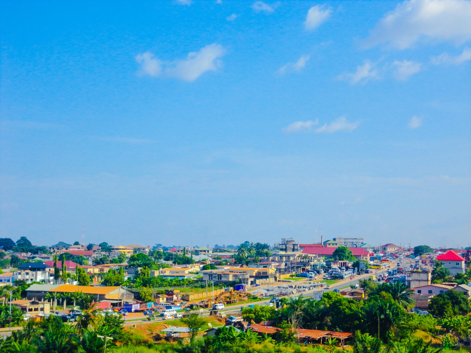 Beautiful sky of Kronum in Kumasi, Ghana.