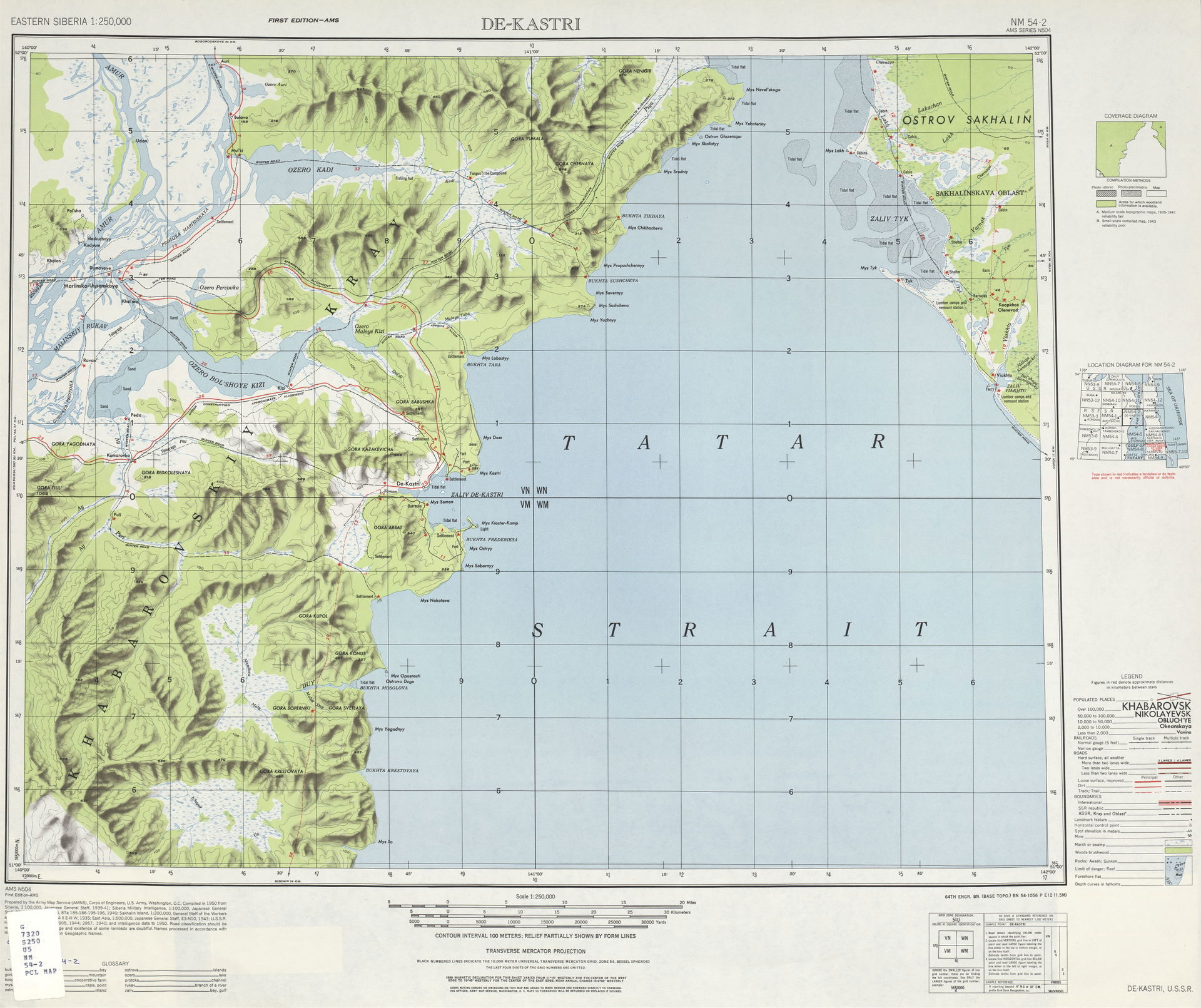 List from Eastern Siberia AMS Topographic Maps. Series N504, U.…