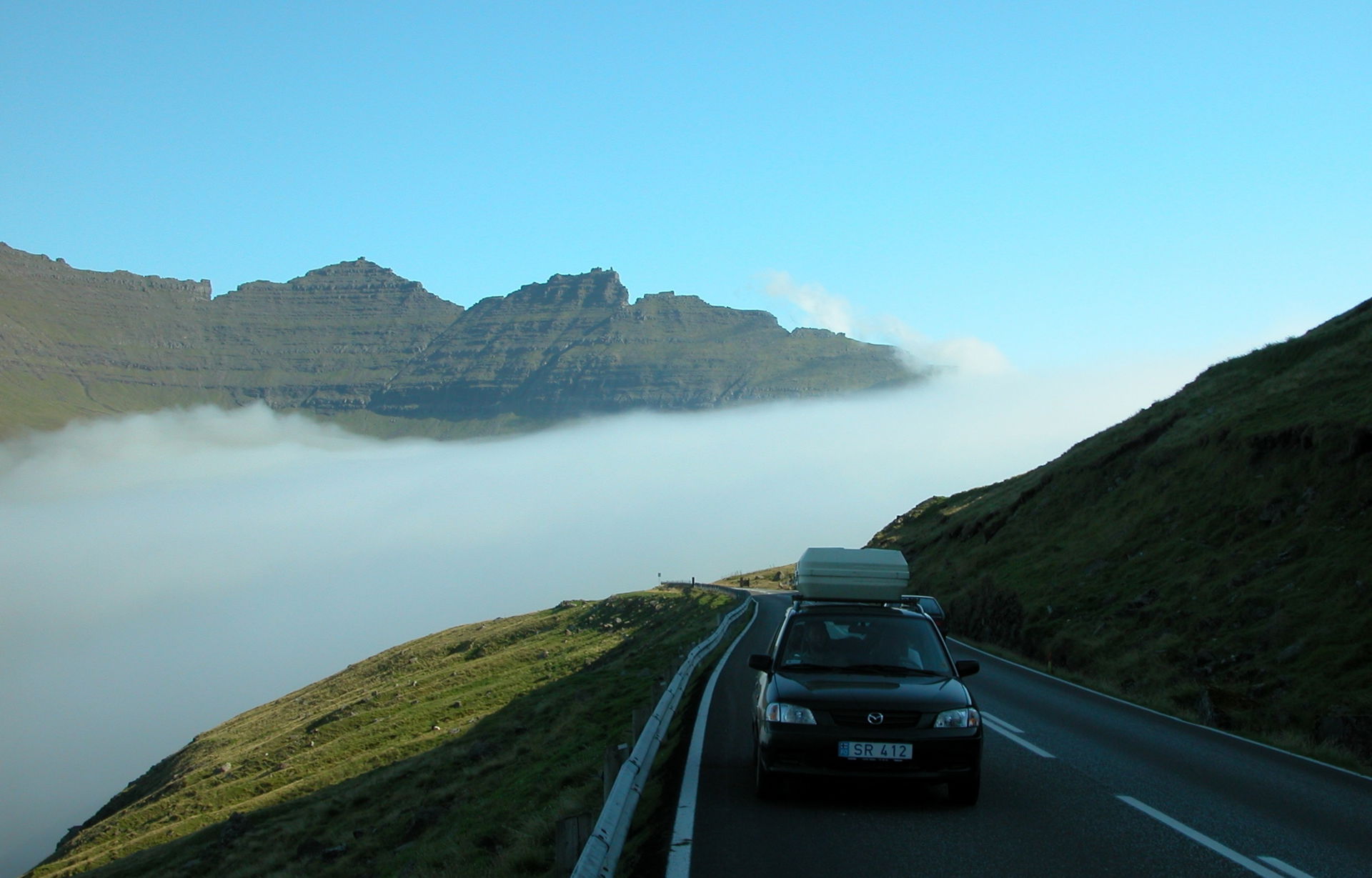 Road to Hvannasund on Viðoy, Faroe Islands.