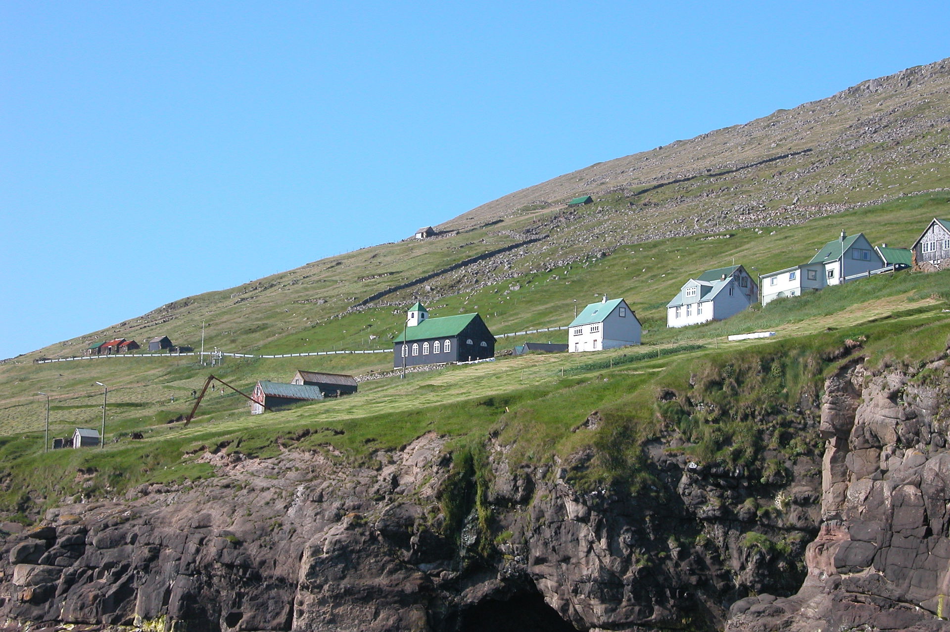 Kirkja on Fugloy, Faroe Islands.