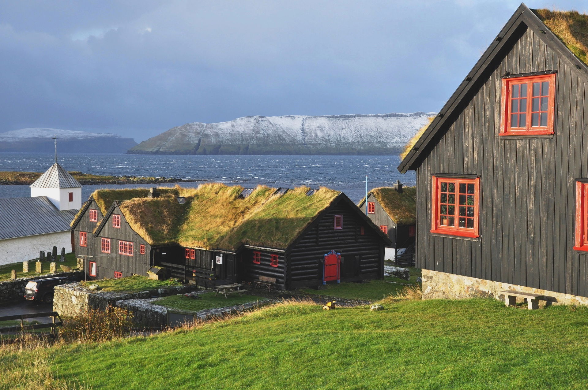 The village of Kirkjubøur on the island of Streymoy (Faroe Isla…