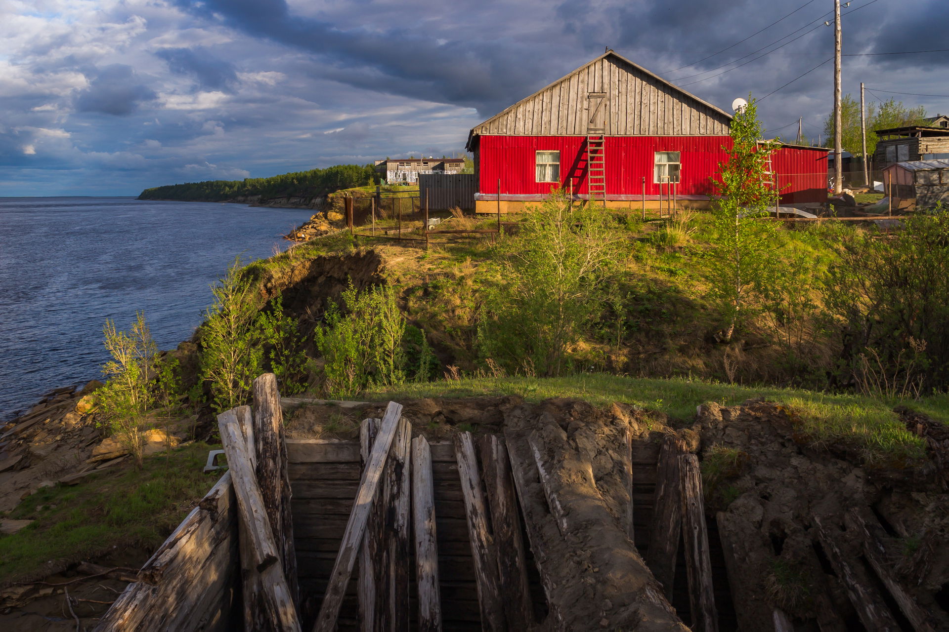 House in the rural locality Zhigansk, Sakha, Russia.