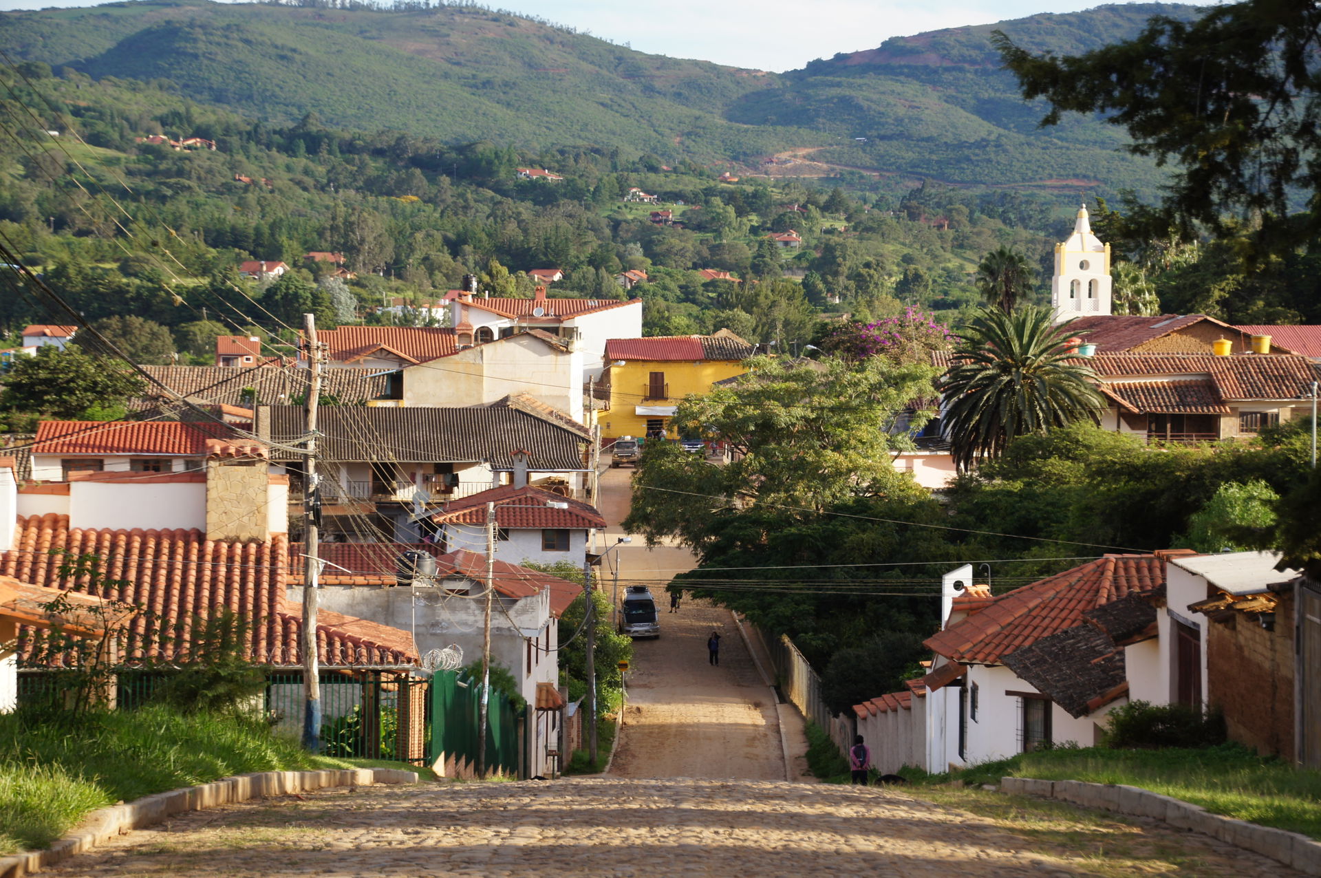 Looking towards downtown Samaipata, Bolivia in the early mornin…