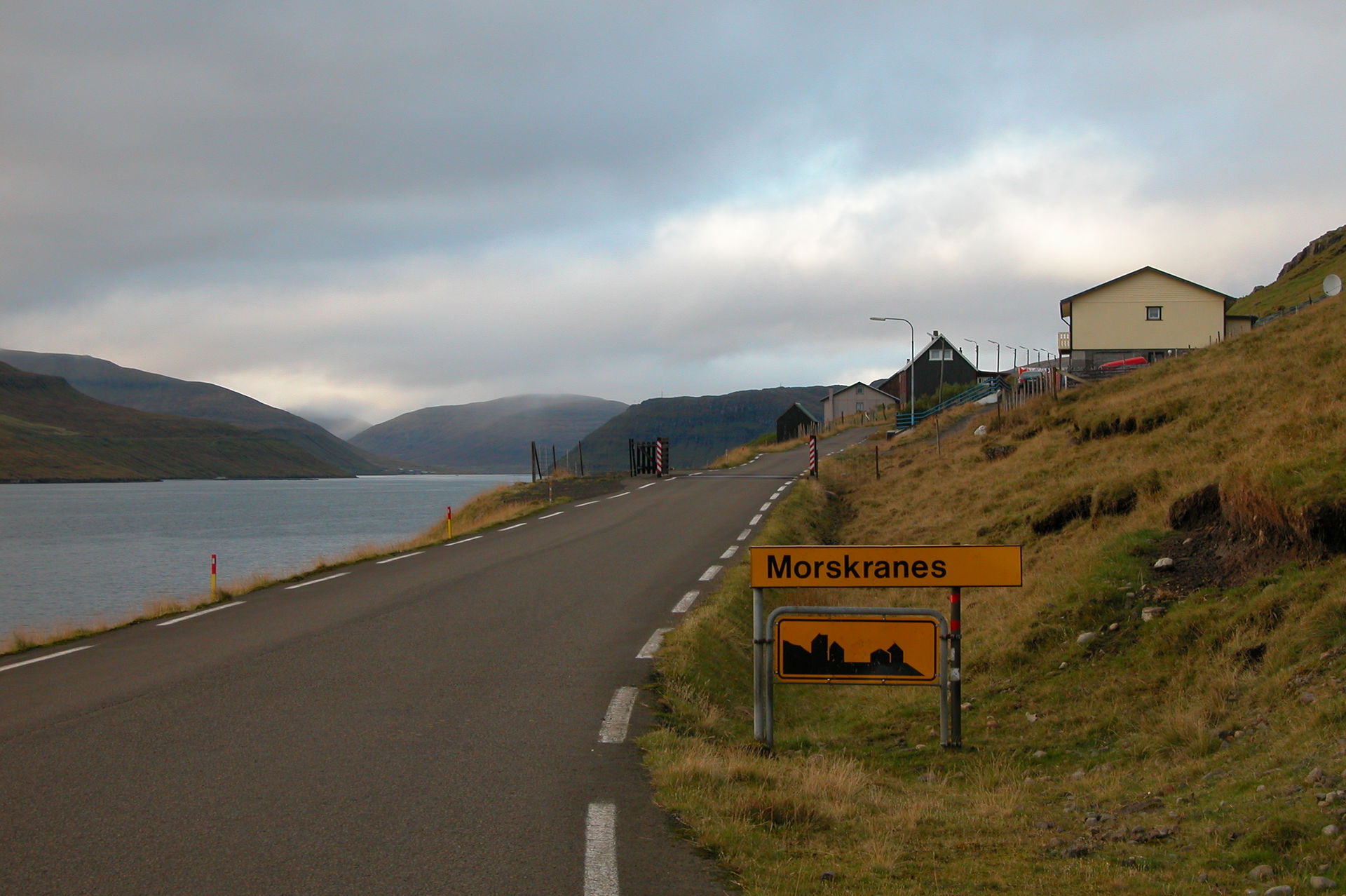 Morskranes, Eysturoy, Faroe Islands. View northwards up to the …