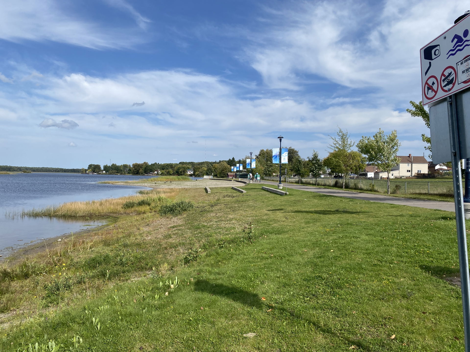 Looking east along the water in the northern Ontario town of Ch…