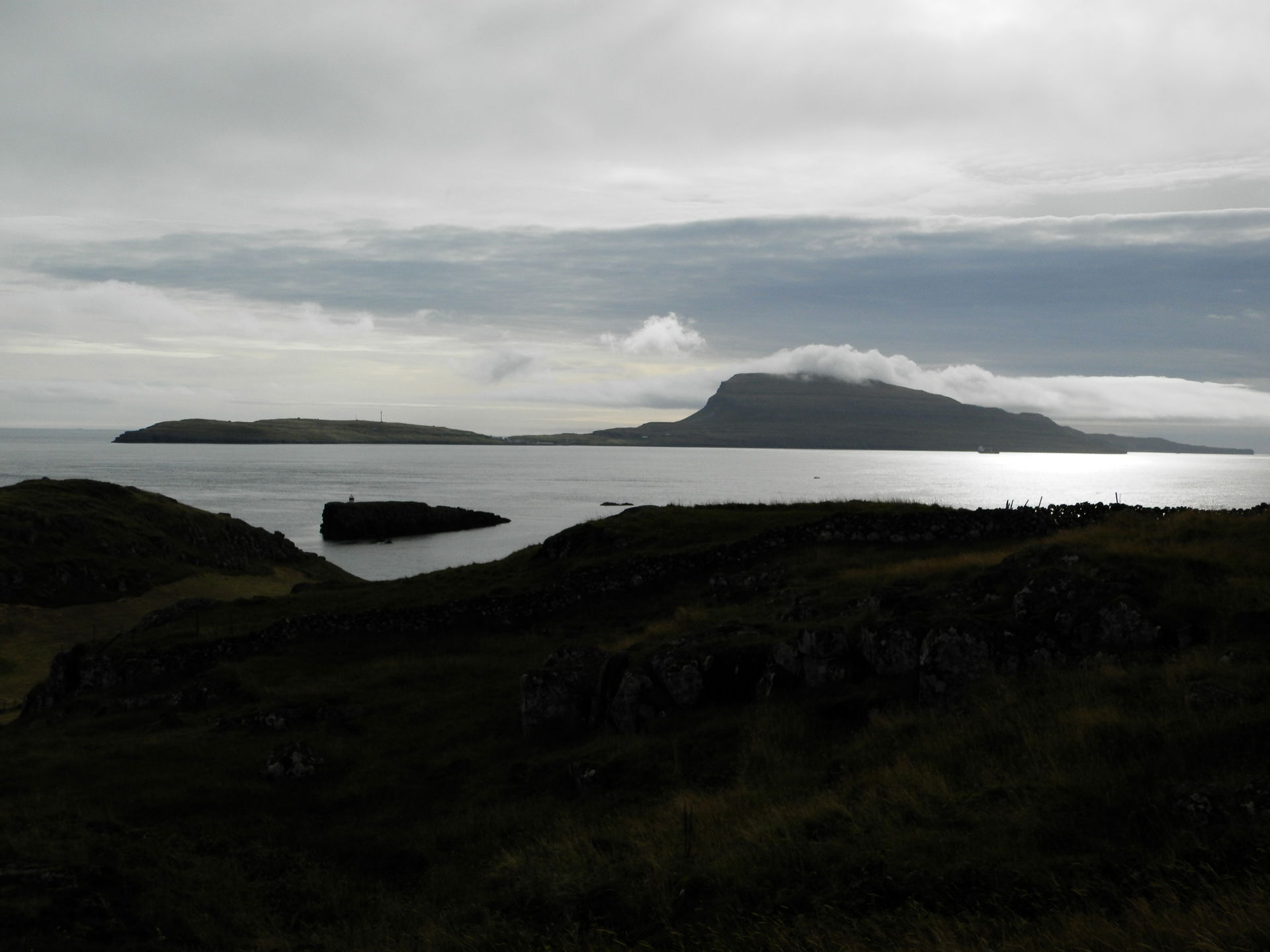 View from Hoyvík over Nólsoyarfjord, Nólsoy (the island) and Ho…