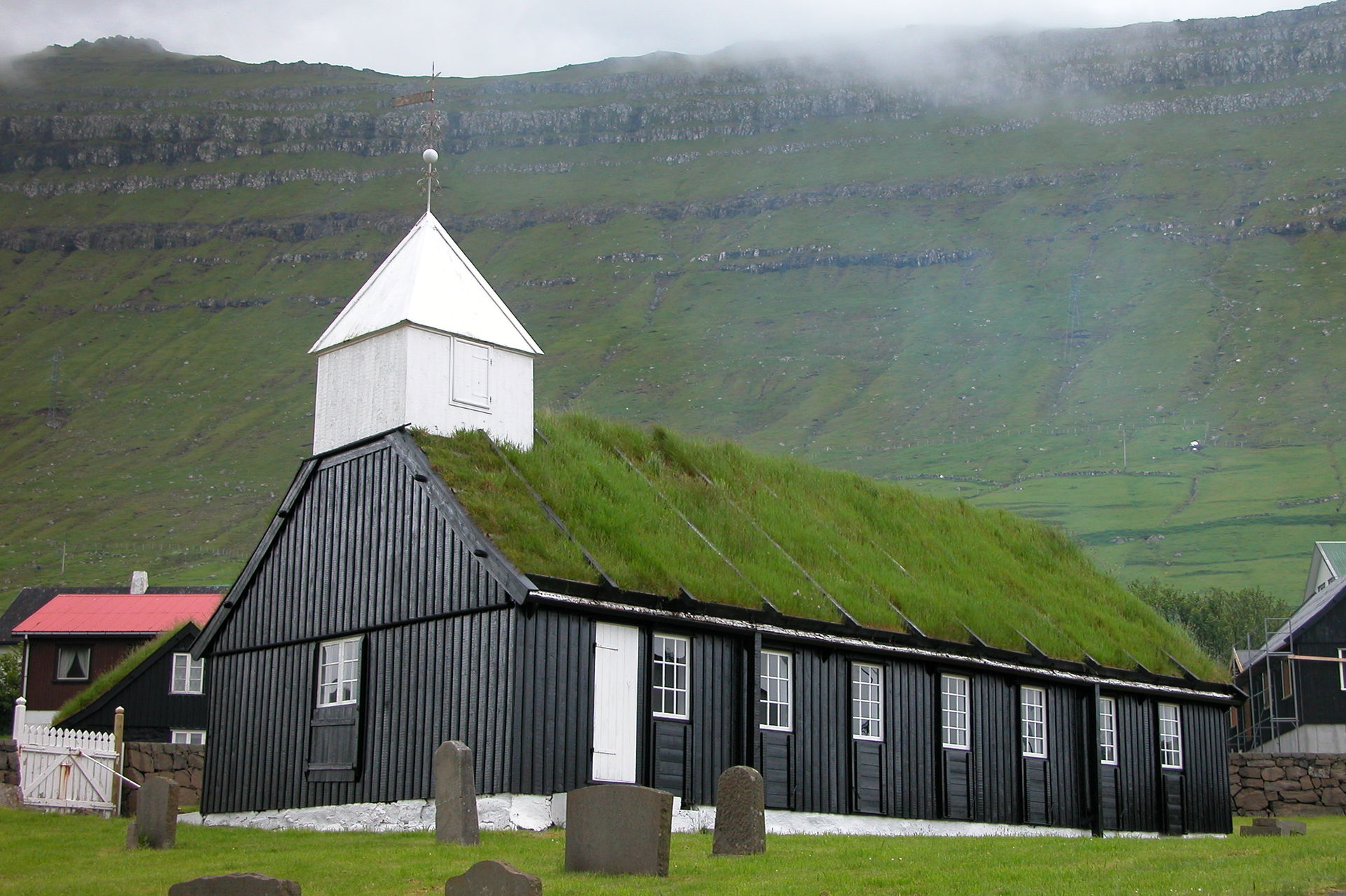 Church of Norðragøta on Eysturoy, Faroe Islands.