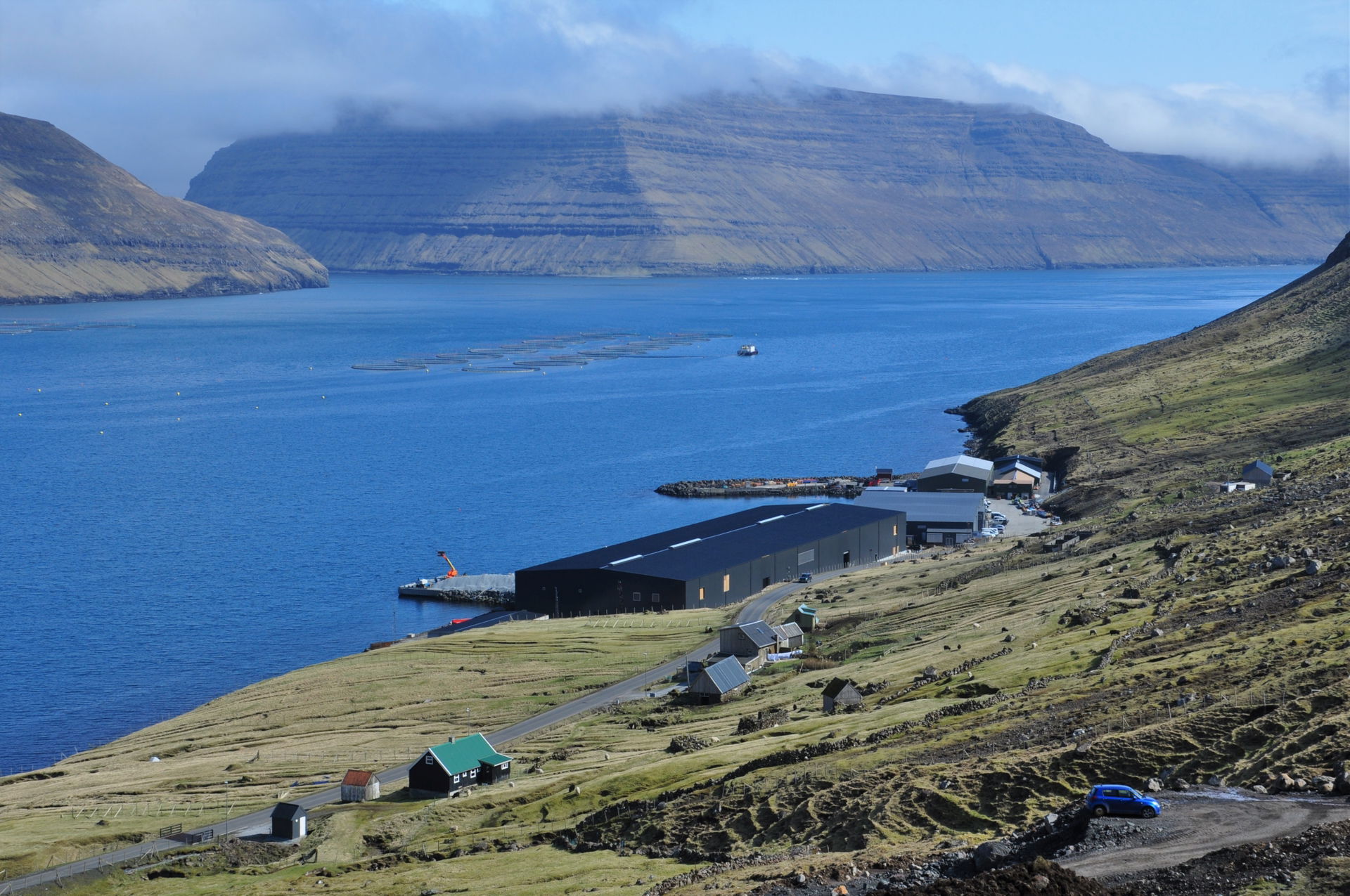 The hamlet of Norðtoftir on the island Borðoy, Faroe Islands. O…