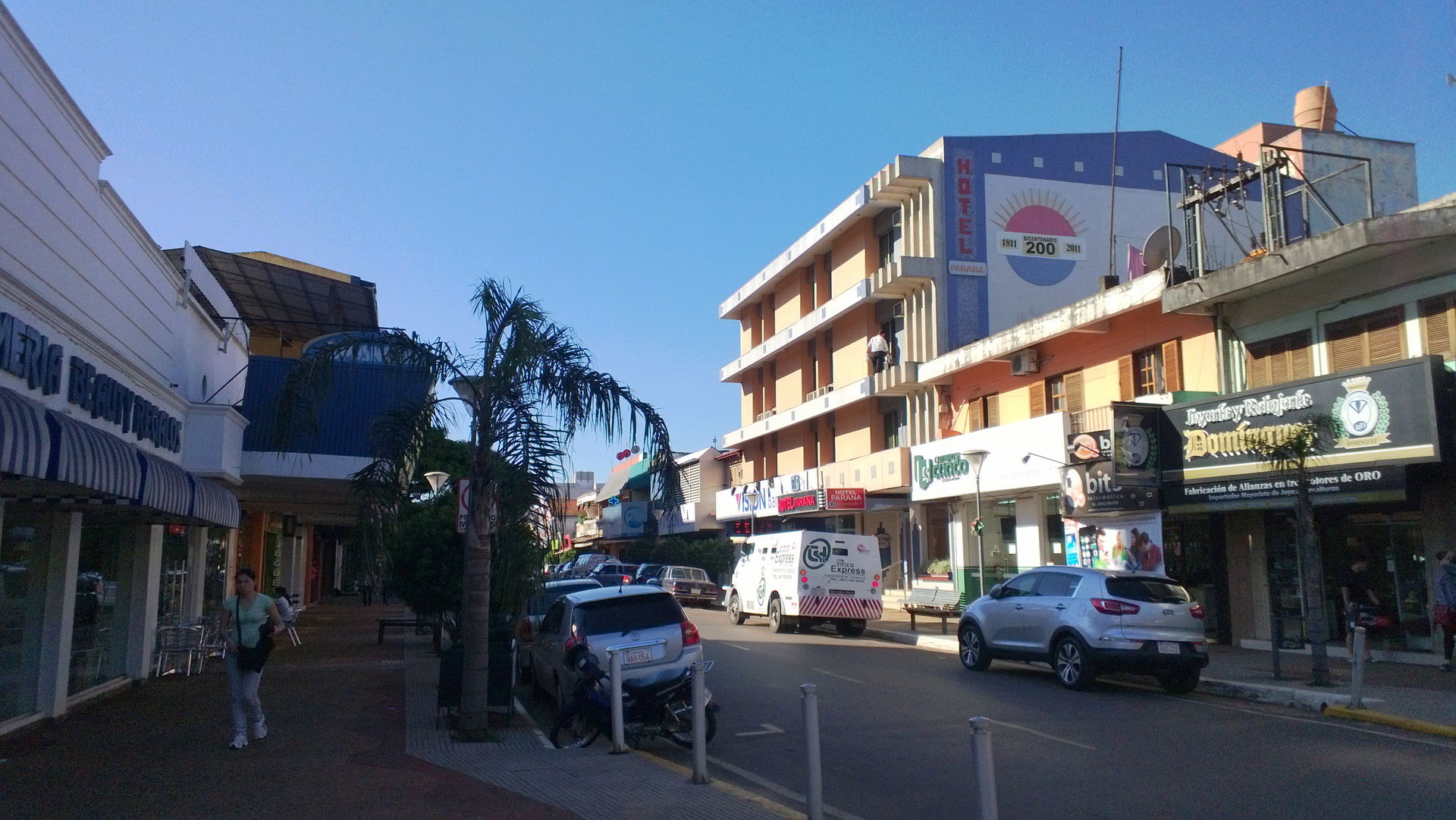 Mariscal Estigarribia street in downtown Encarnación.
