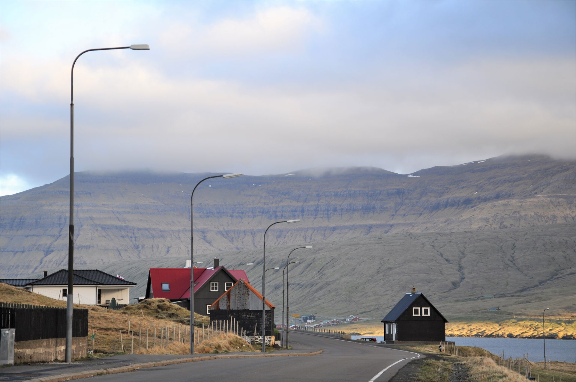 Entering the village of Oyri from the north (Eysturoy, Faroe Is…