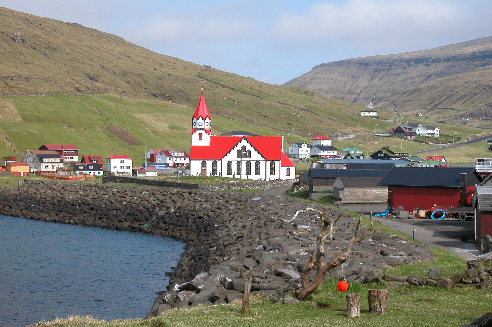 Sandavágur on Vágar, Faroe Islands.