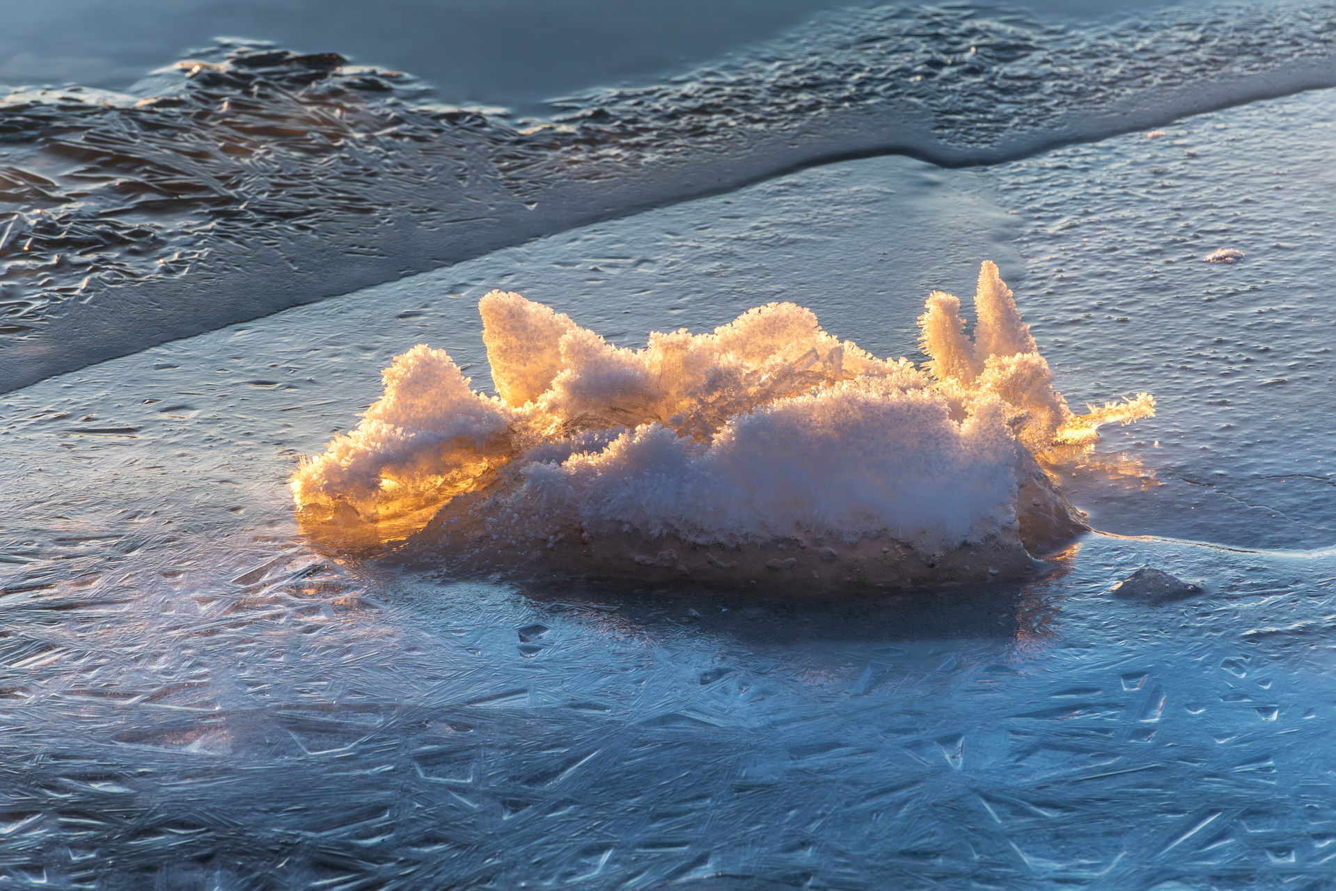 Tide ice formations in Brofjorden at Sandvik, Lysekil Municipal…