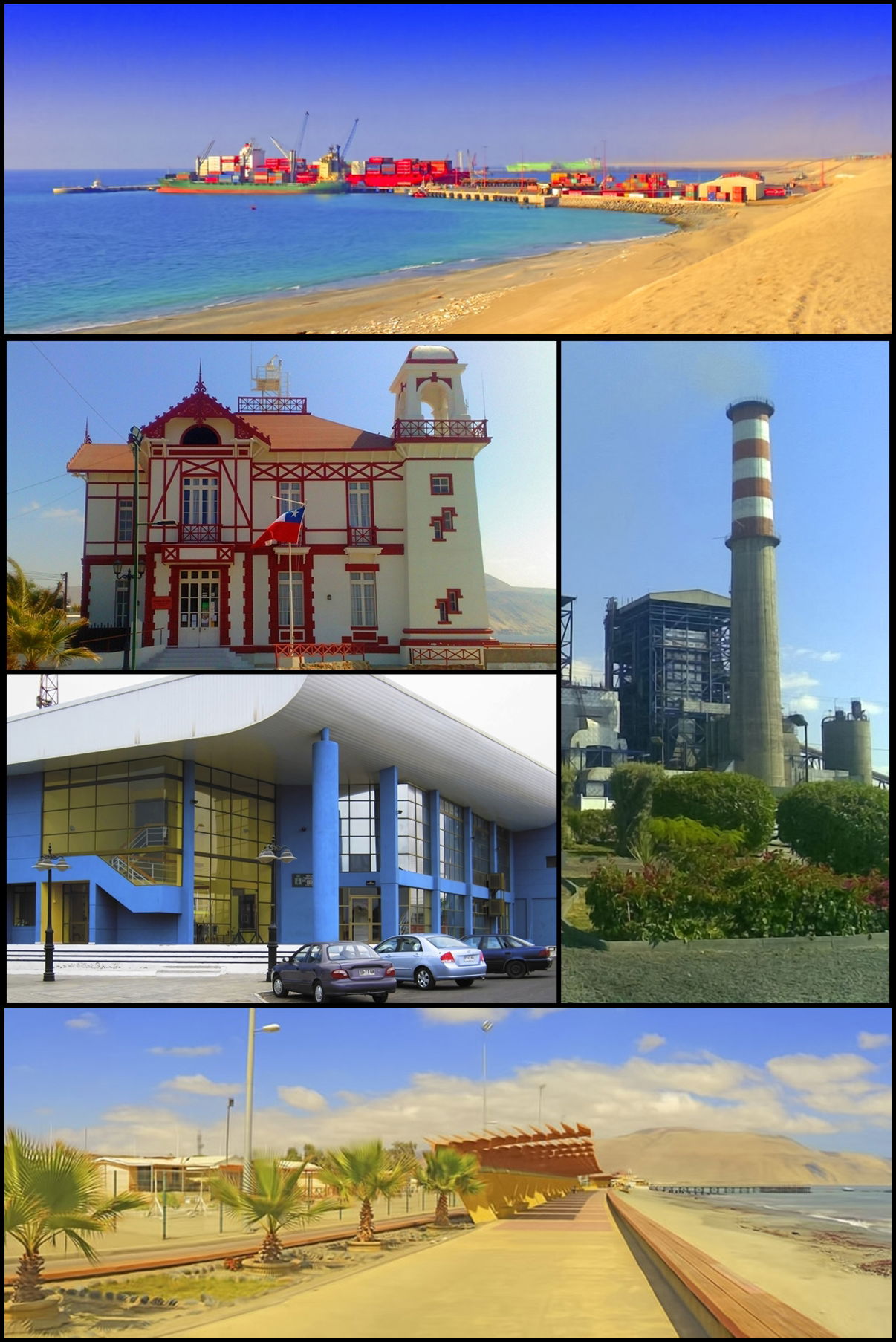 Montage of Mejillones city images.
