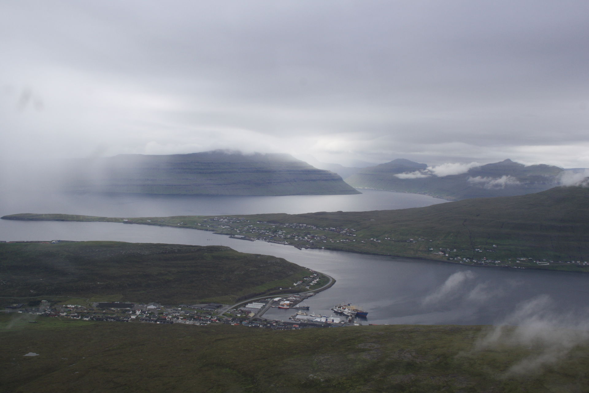 Overlooking the Skálafjørður (foregrond, with Runavík and Stren…