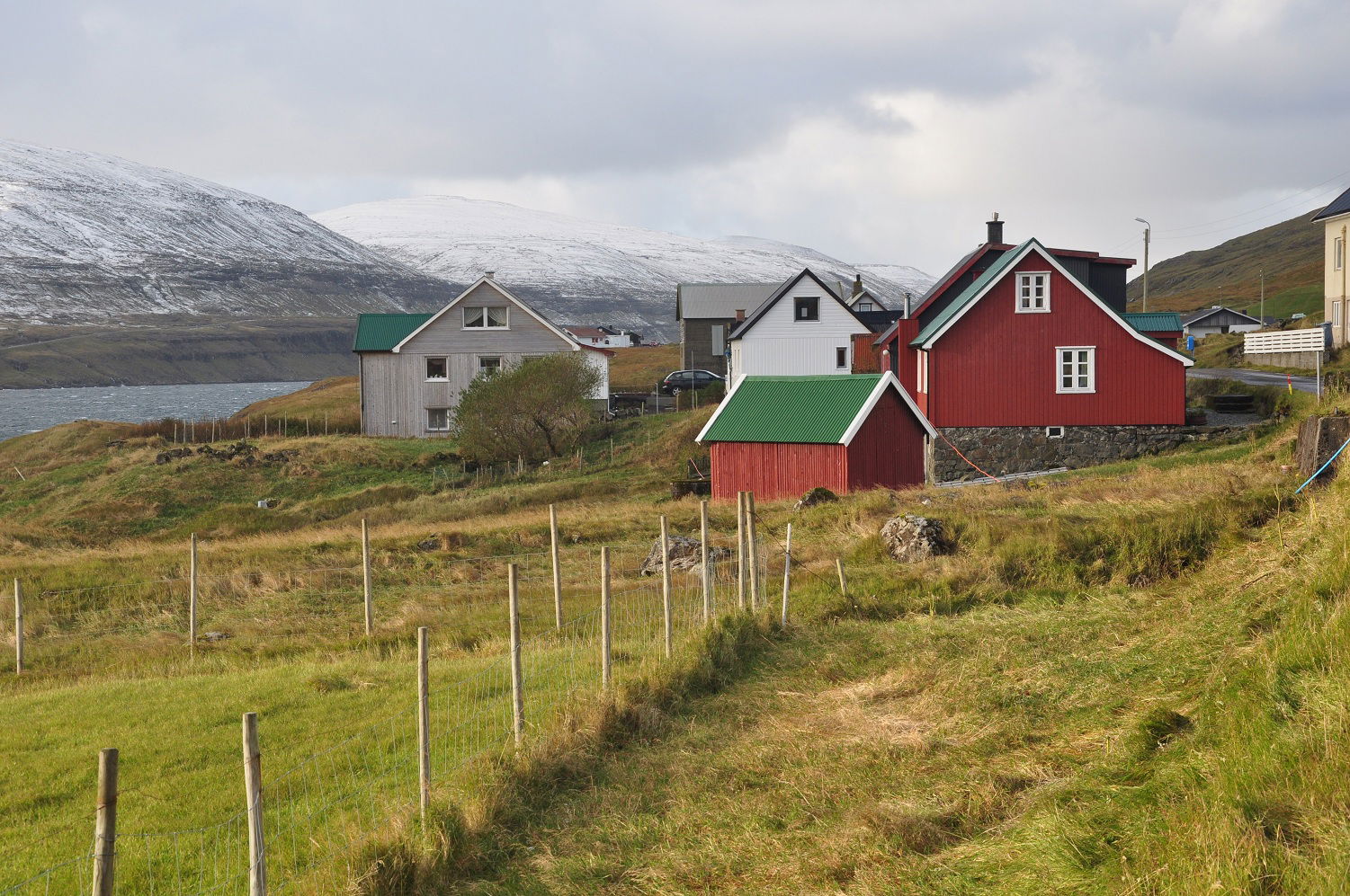 The village of Svináir on Eysturoy, Faroe Islands