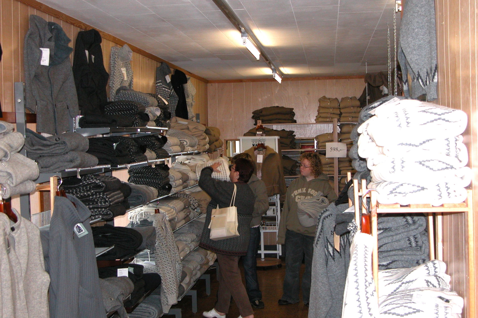 Shop of the wool factory Tøting in Syðrugøta on Eysturoy, Faroe…