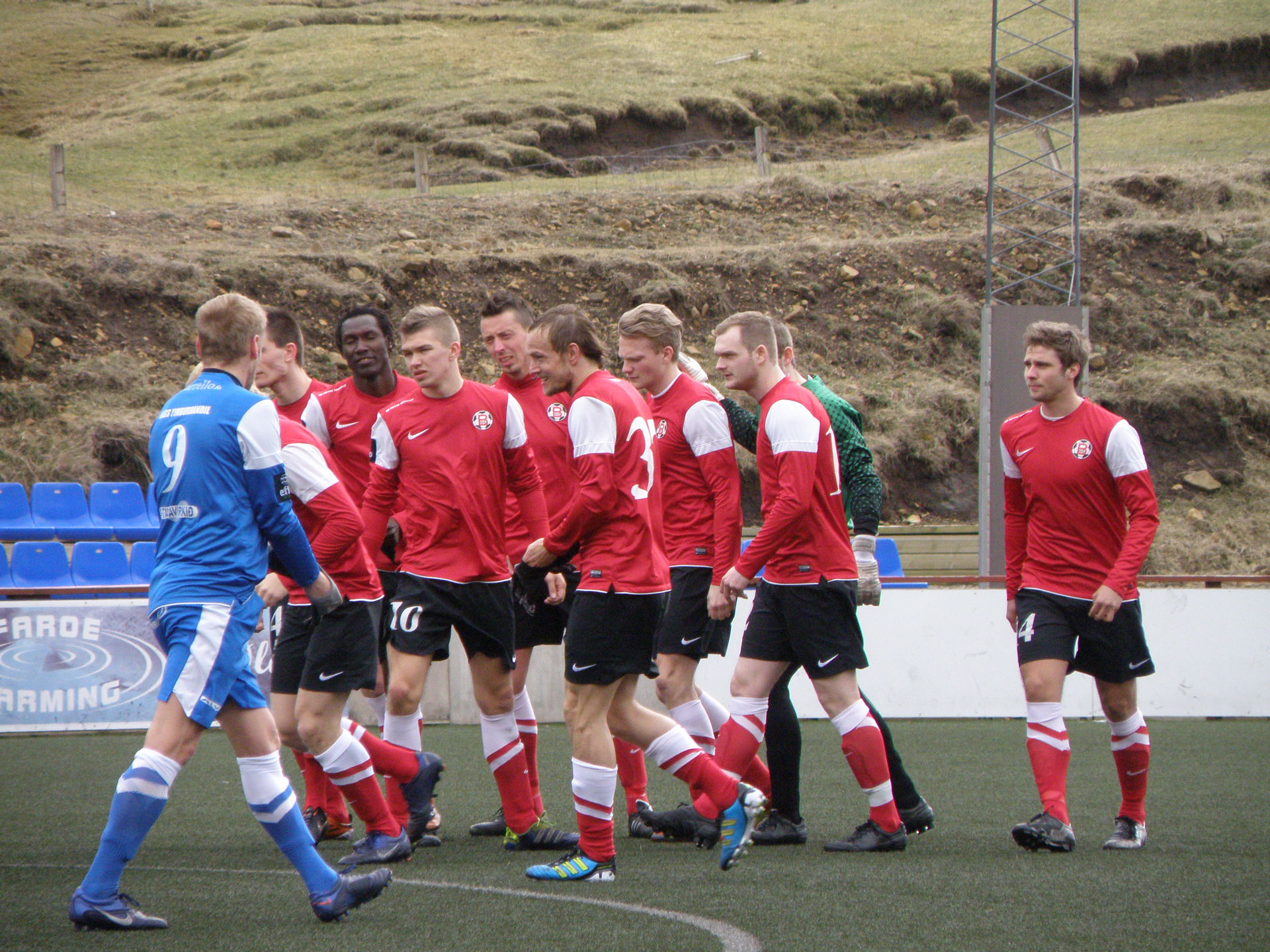 B68 Toftir, Faroe Islands, in a football match against FC Suður…