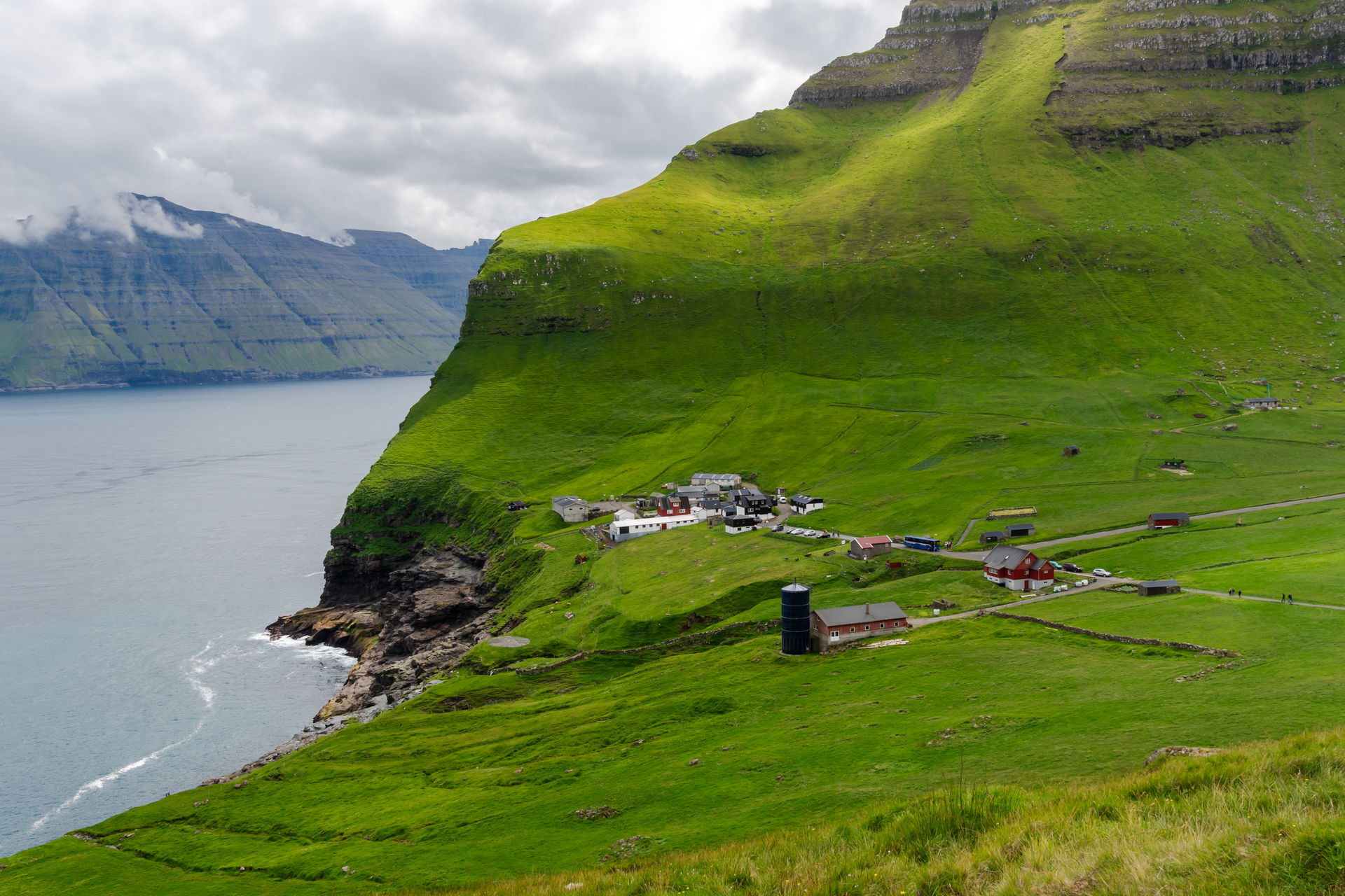 Village of Trøllanes on Kalsoy, Faroe Islands
