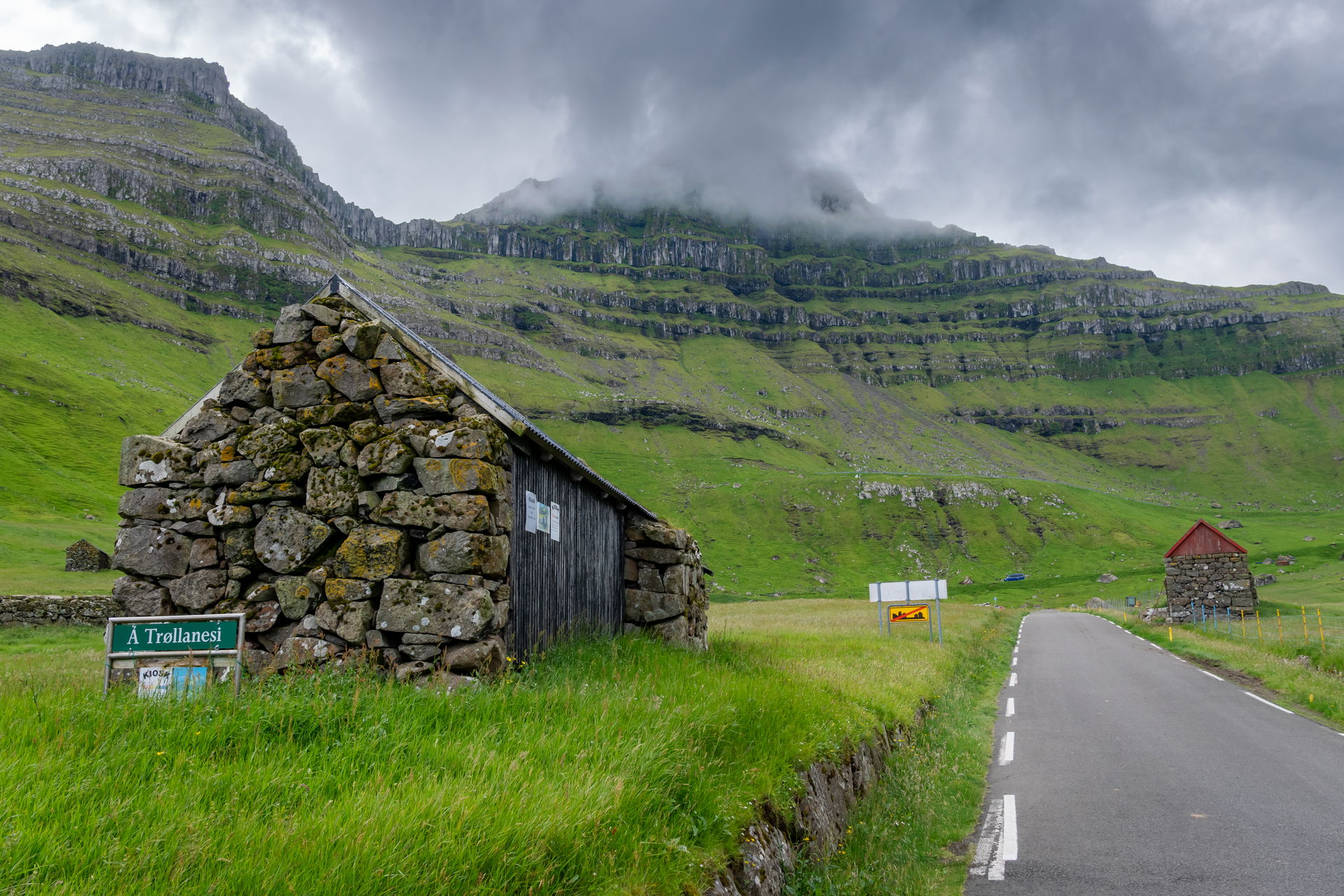 Village of Trøllanes on Kalsoy, Faroe Islands