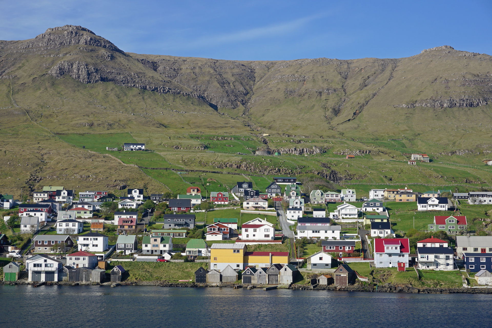 Tvøroyri seen from M/F Smyril.