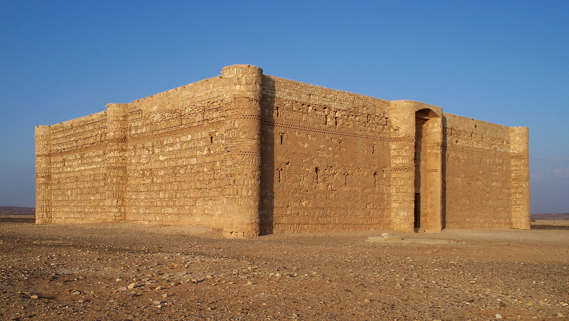 The desert castle Qasr Kharana in Jordan.