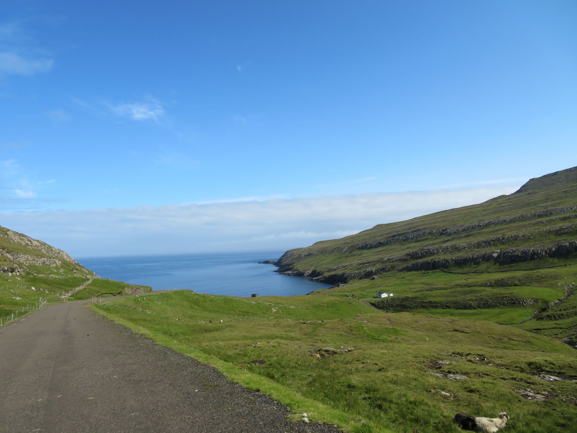 Bay of Víkarbyrgi, View from the street Víkarbyrgisvegur
