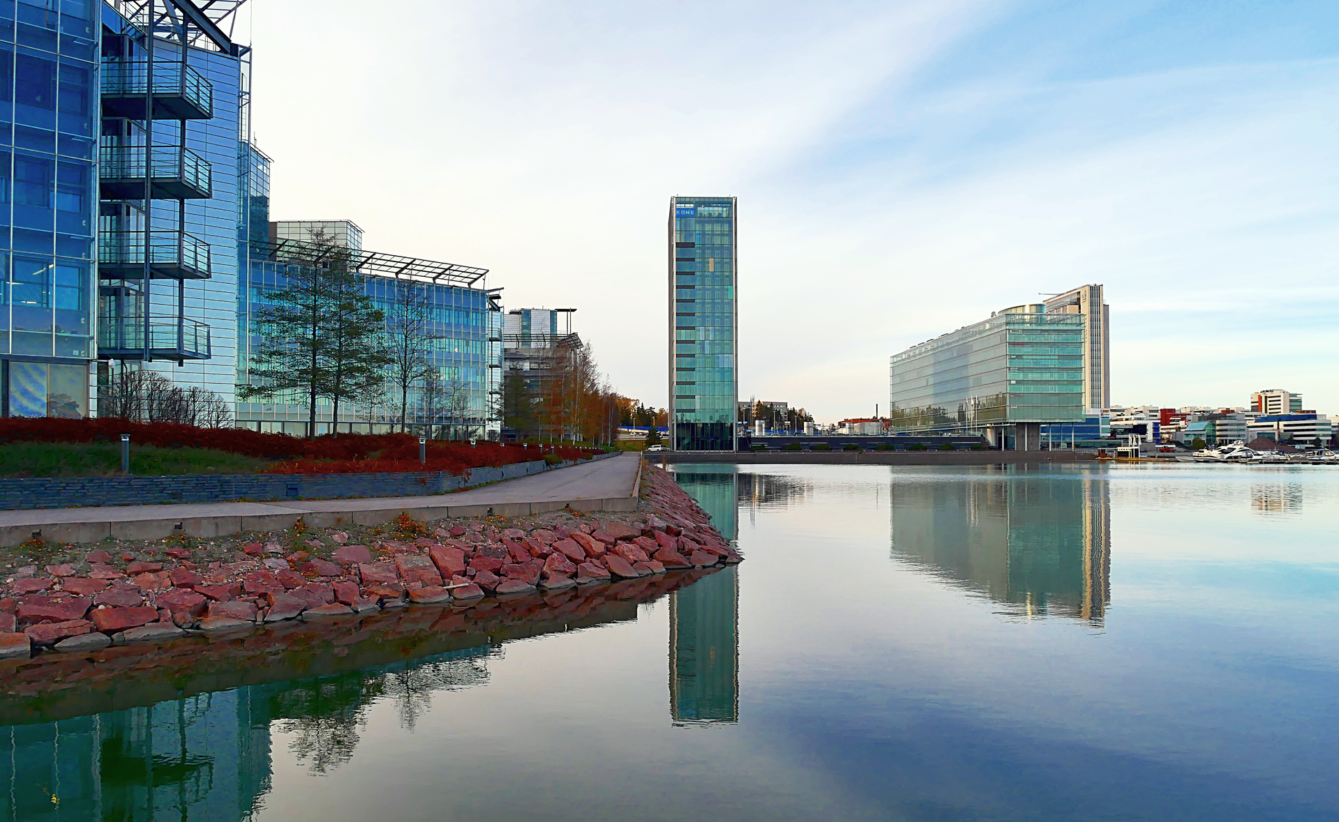 Modern architecture in Keilaniemi, Otaniemi, Espoo, Finland