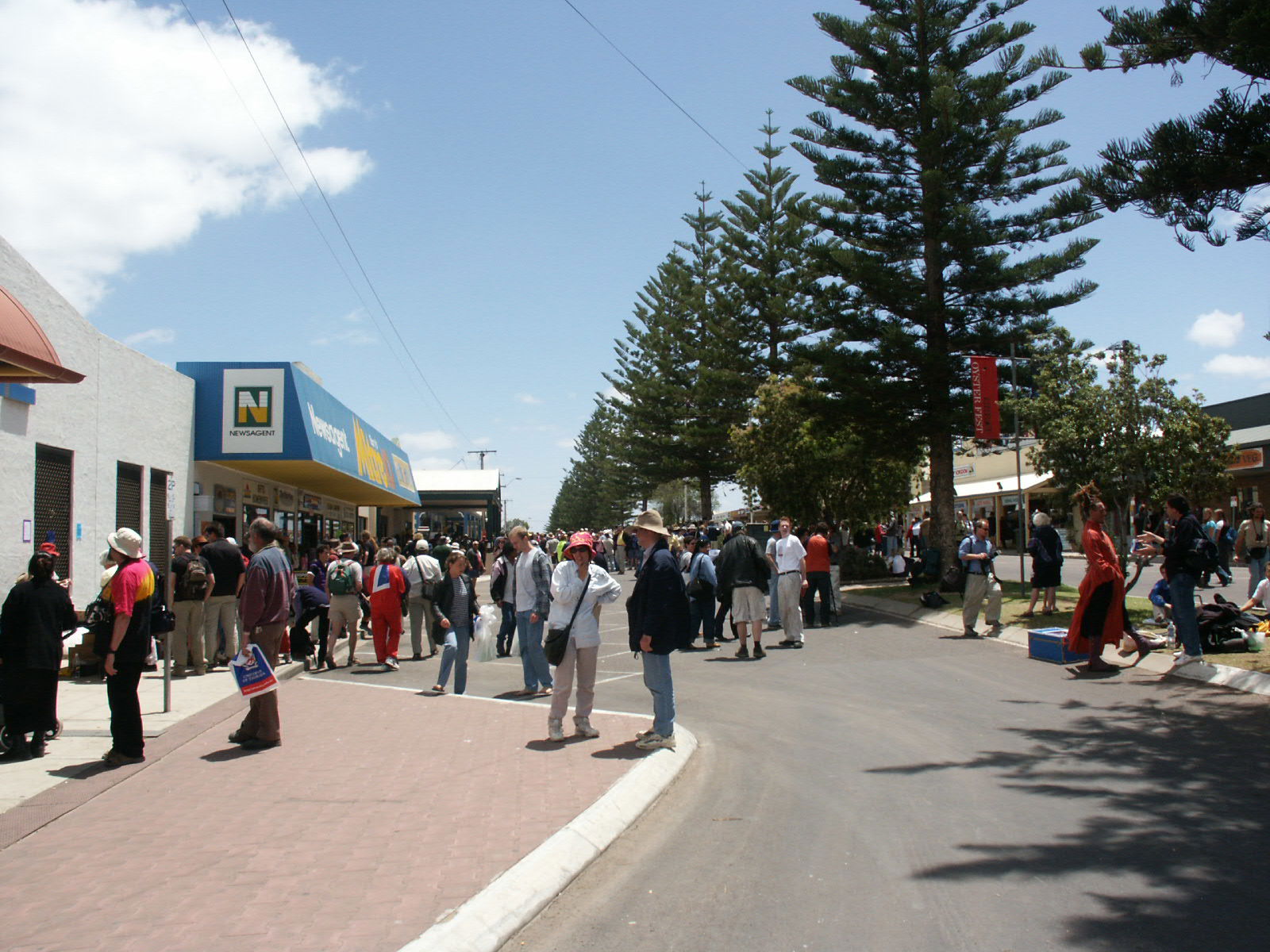 Ceduna main street during the total solar eclipse celebrations.