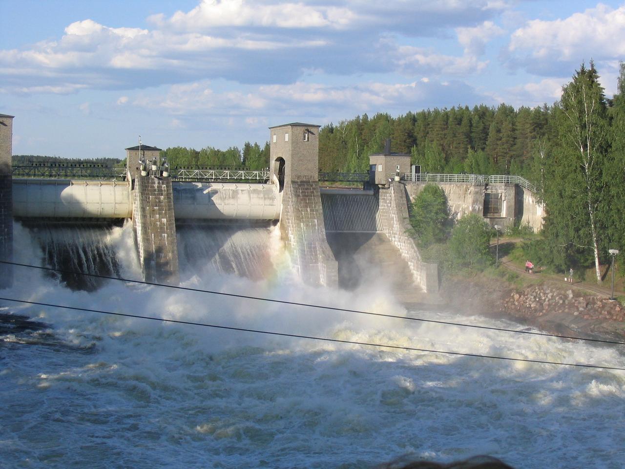 Imatrankoski hydroelectric power plant in river Vuoksa, Imatra,…