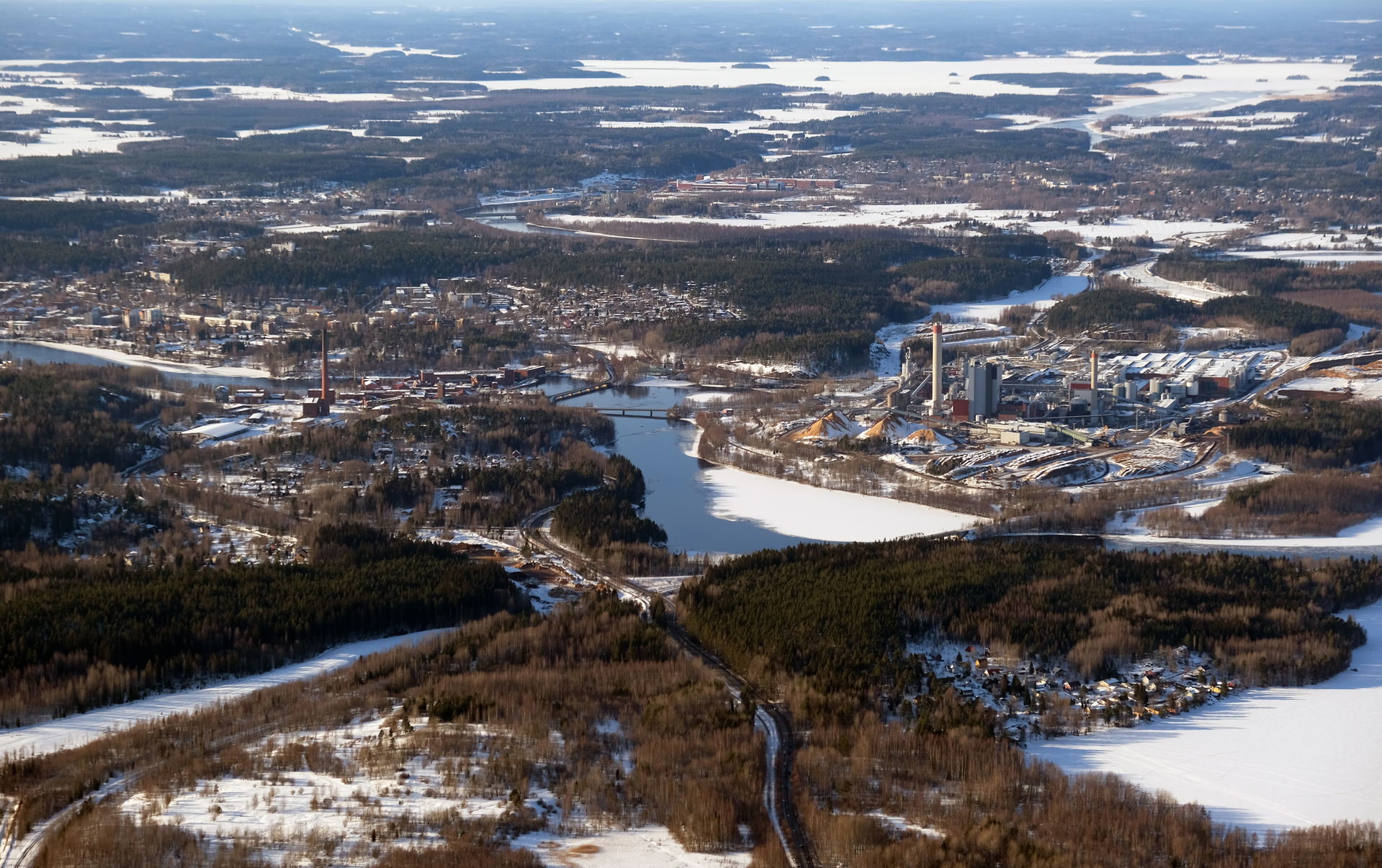 Aerial view of Kouvola, Finland.