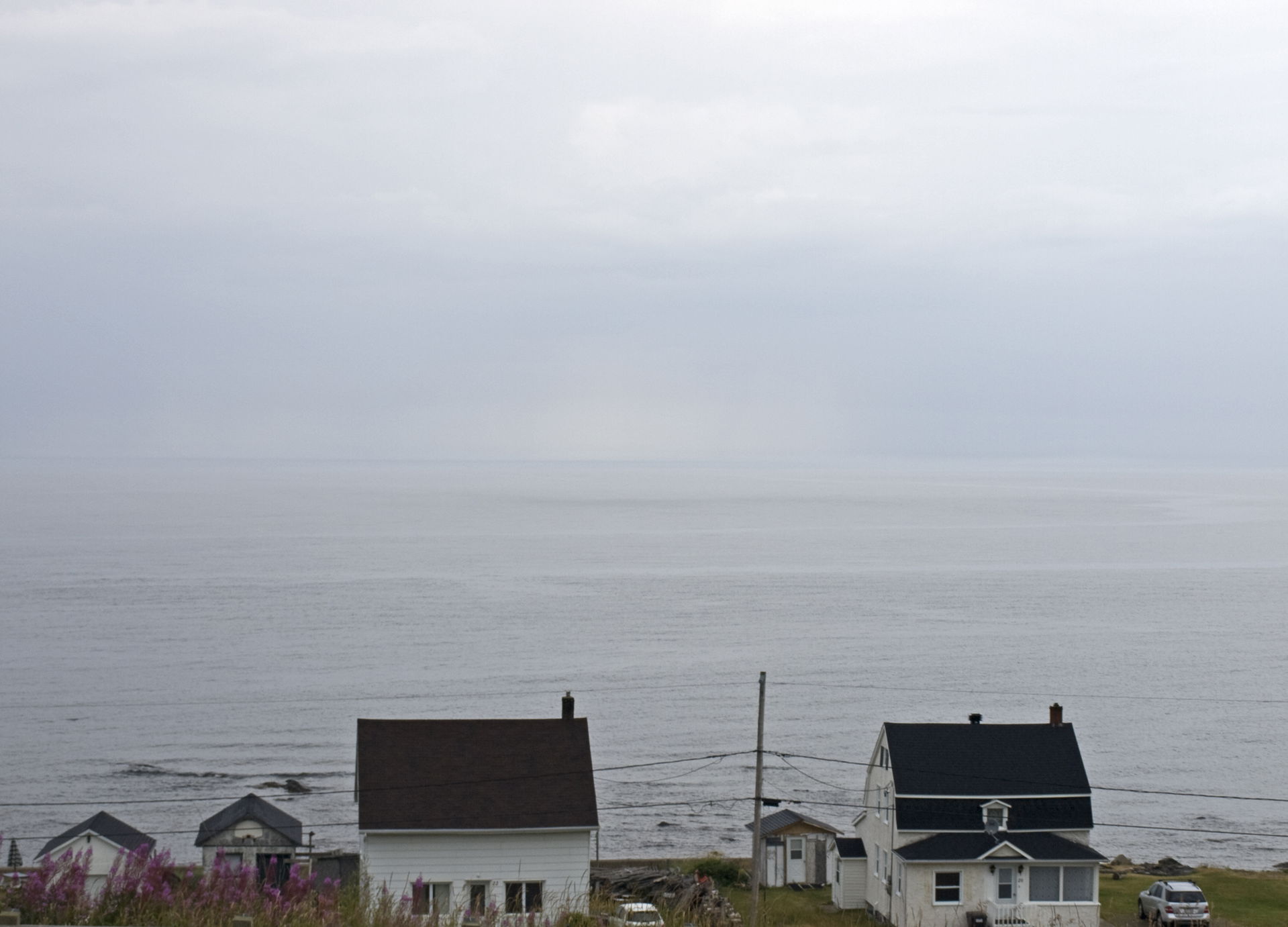 Rue du Rivage 20-22 in the morning, Cap-Chat, Quebec, Canada