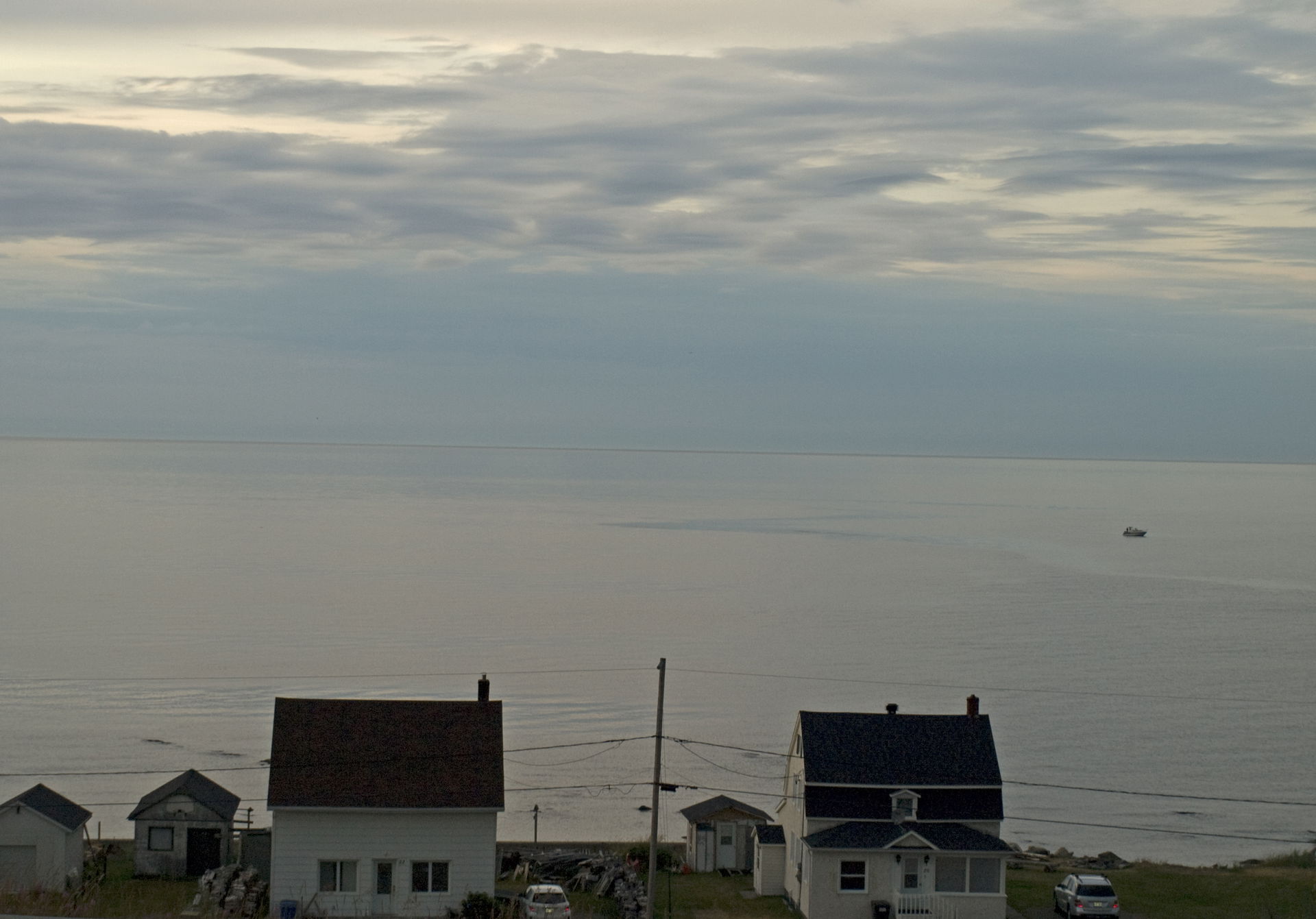 Rue du Rivage 20-22 in the evening, Cap-Chat, Quebec, Canada
